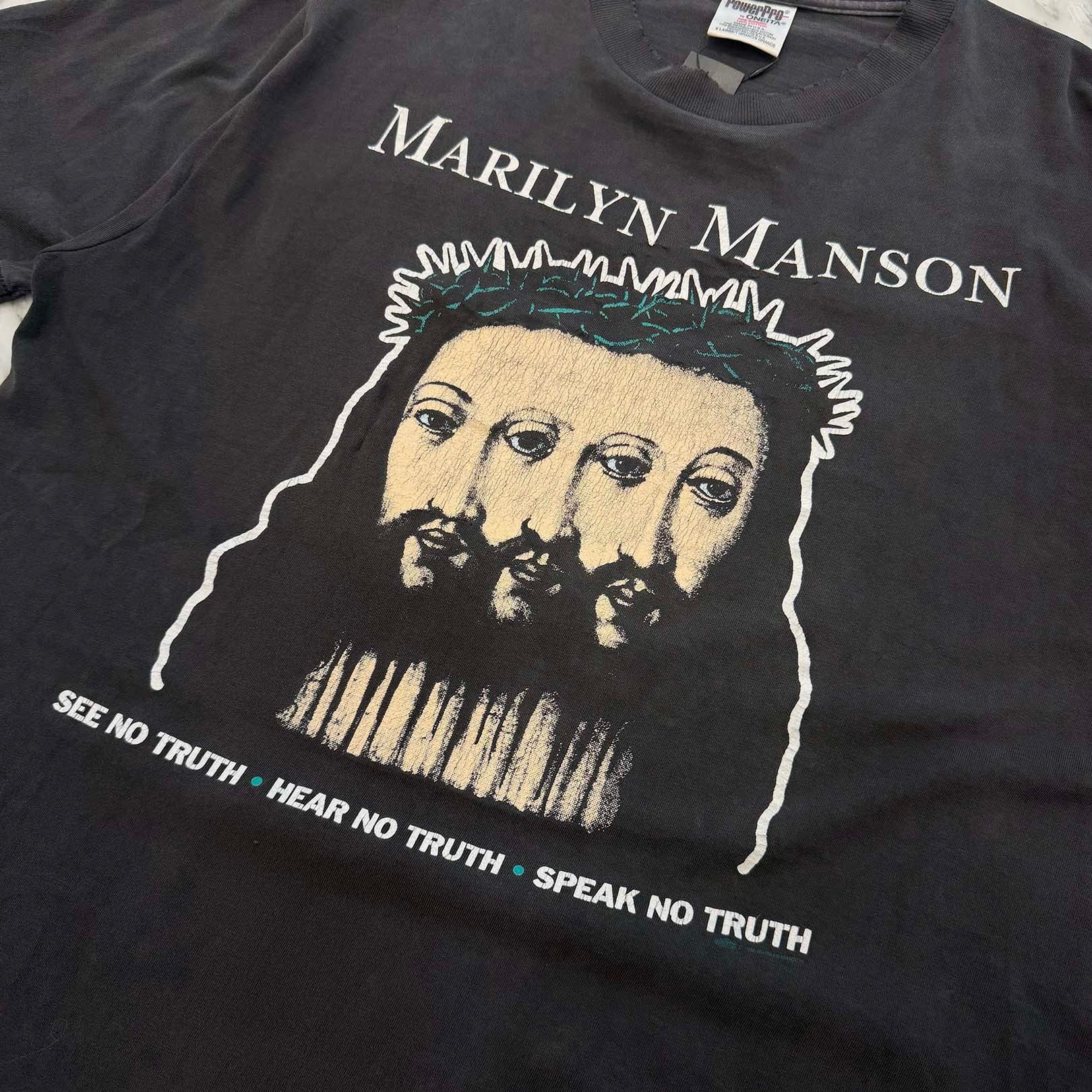 Vintage 90's MARILYN MANSON "Believe 1996" Power Pro S/S Tee Size XL 90's マリリンマンソン "ビリーブ 1996" PowerPro社製 Tシャツ サイズXL