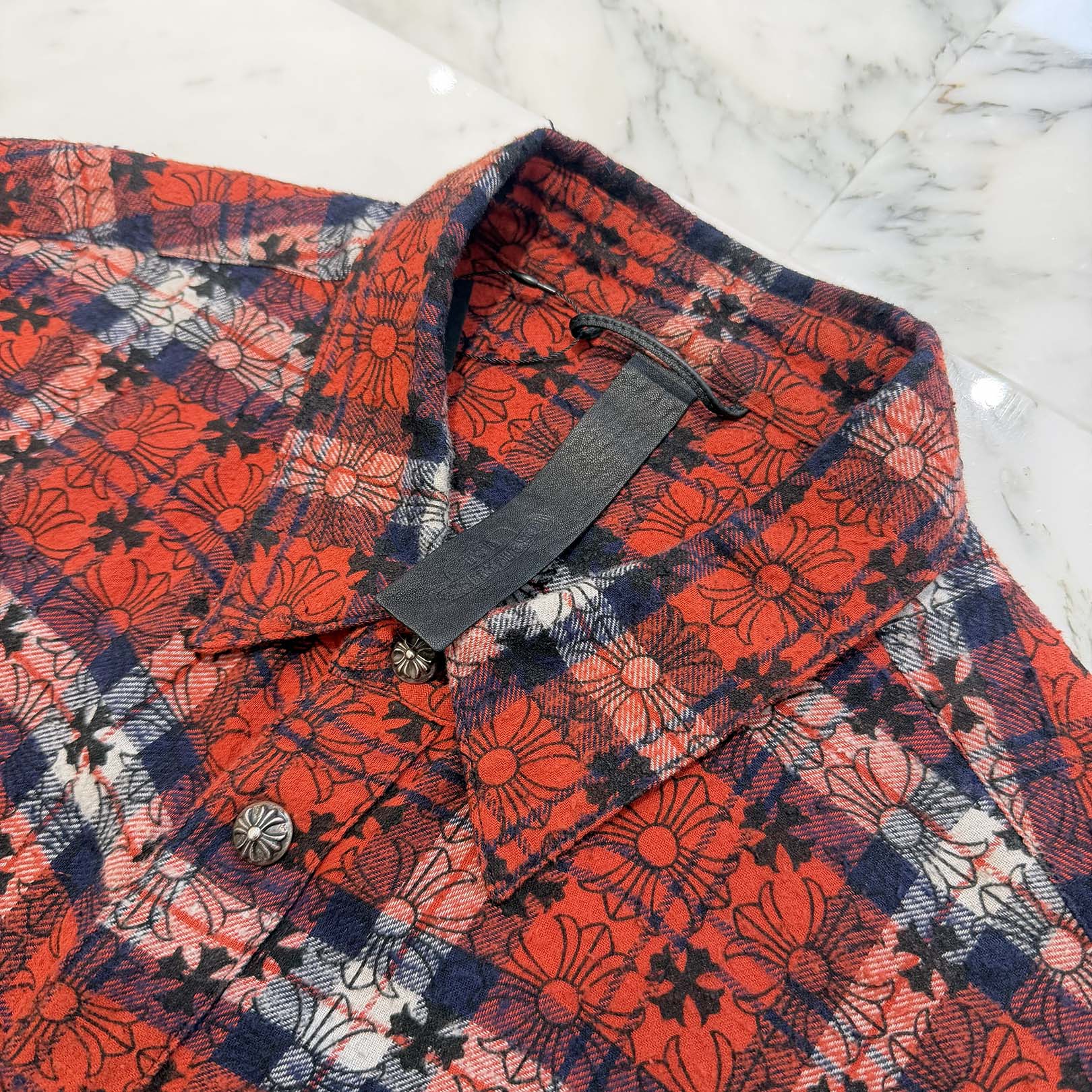 CHROME HEARTS Y NOT Loose Ends Check Shirt Size XL クロムハーツ ワイノット ルーズエンド チェックシャツ サイズXL