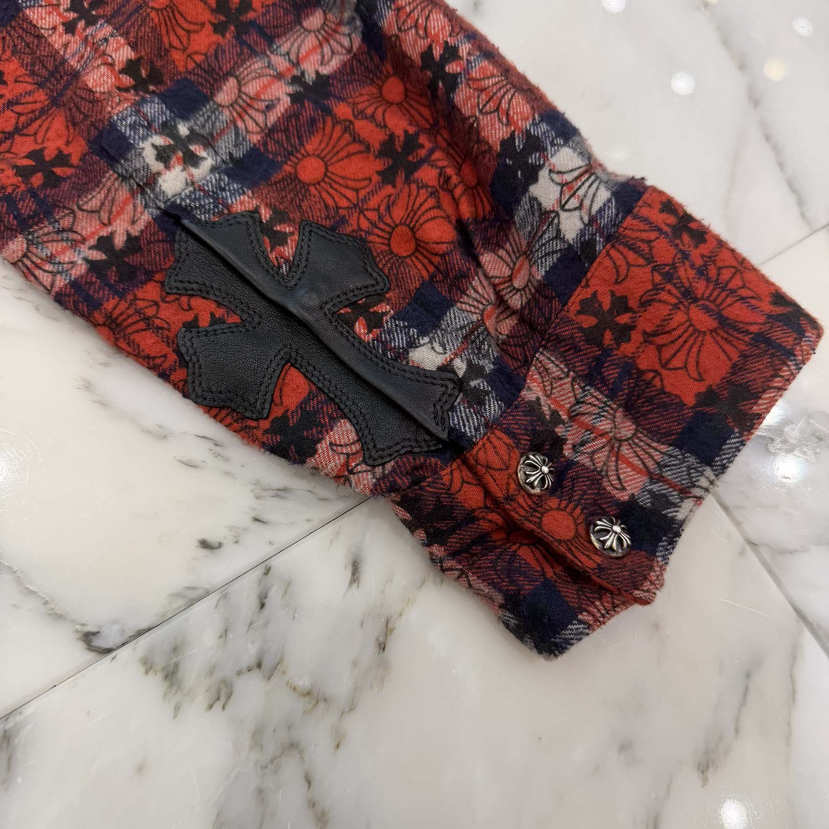 CHROME HEARTS Y NOT Loose Ends Check Shirt Size XL クロムハーツ ワイノット ルーズエンド チェックシャツ サイズXL