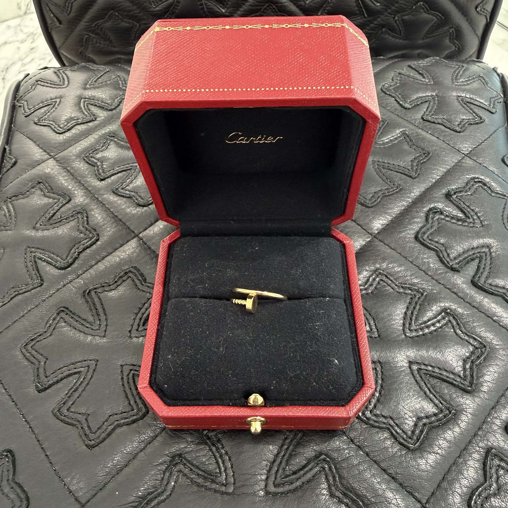 Cartier 18K YG Juste un Clou Ring " Small Model " B4225900 Size 50 カルティエ 18K イエローゴールド ジュスト アン クル リング "スモール モデル" サイズ50