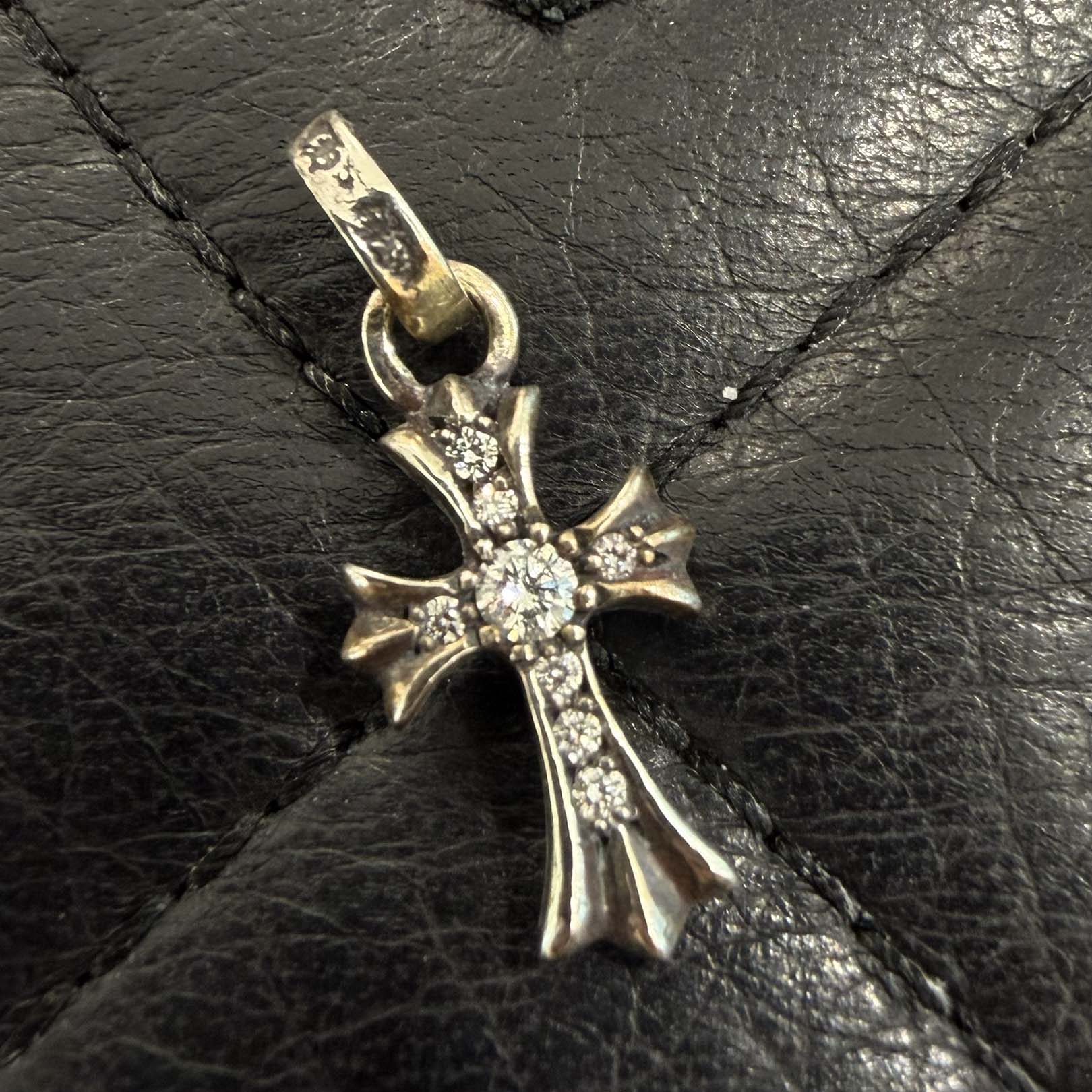 CHROME HEARTS Baby Fat Cross Pave Diamond Pendant Top クロムハーツ ベイビーファット クロス パヴェダイヤモンド ペンダントトップ