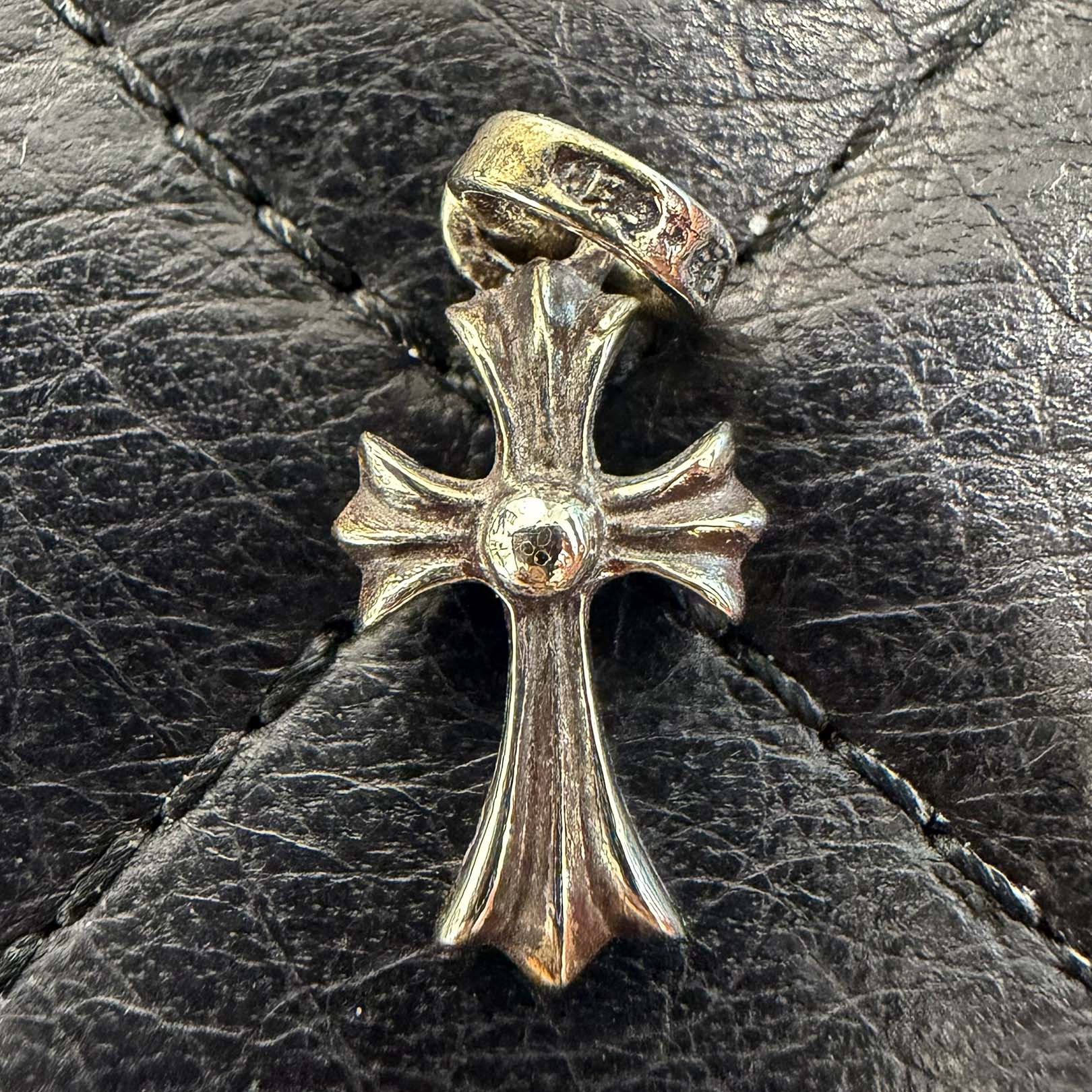 CHROME HEARTS Baby Fat Cross Pave Diamond Pendant Top クロムハーツ ベイビーファット クロス パヴェダイヤモンド ペンダントトップ