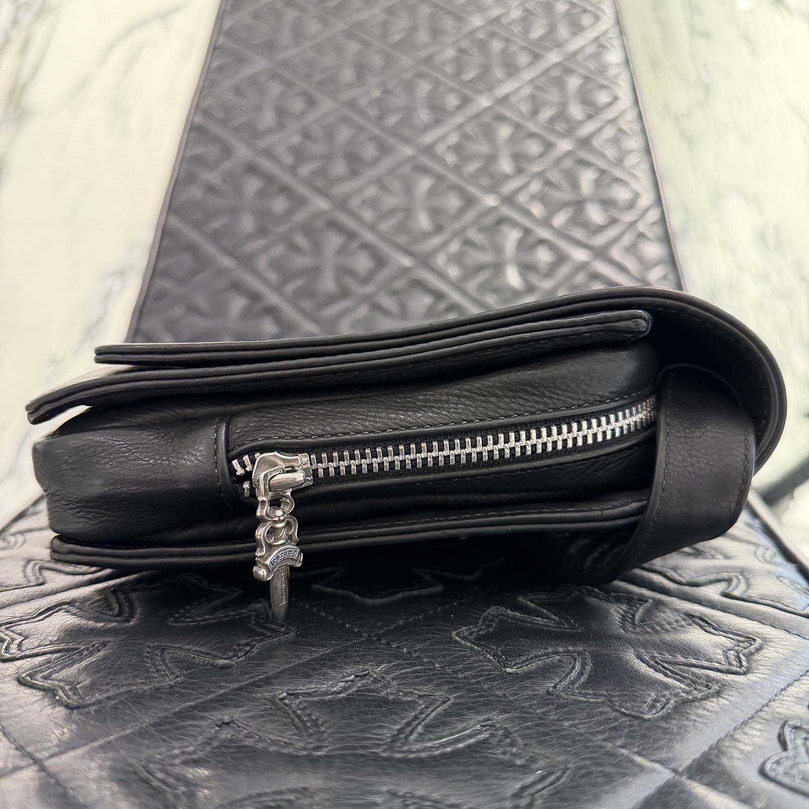 CHROME HEARTS MILO Large Dagger Leather Shoulder Bag クロムハーツ マイロ ラージダガー レザーショルダーバッグ