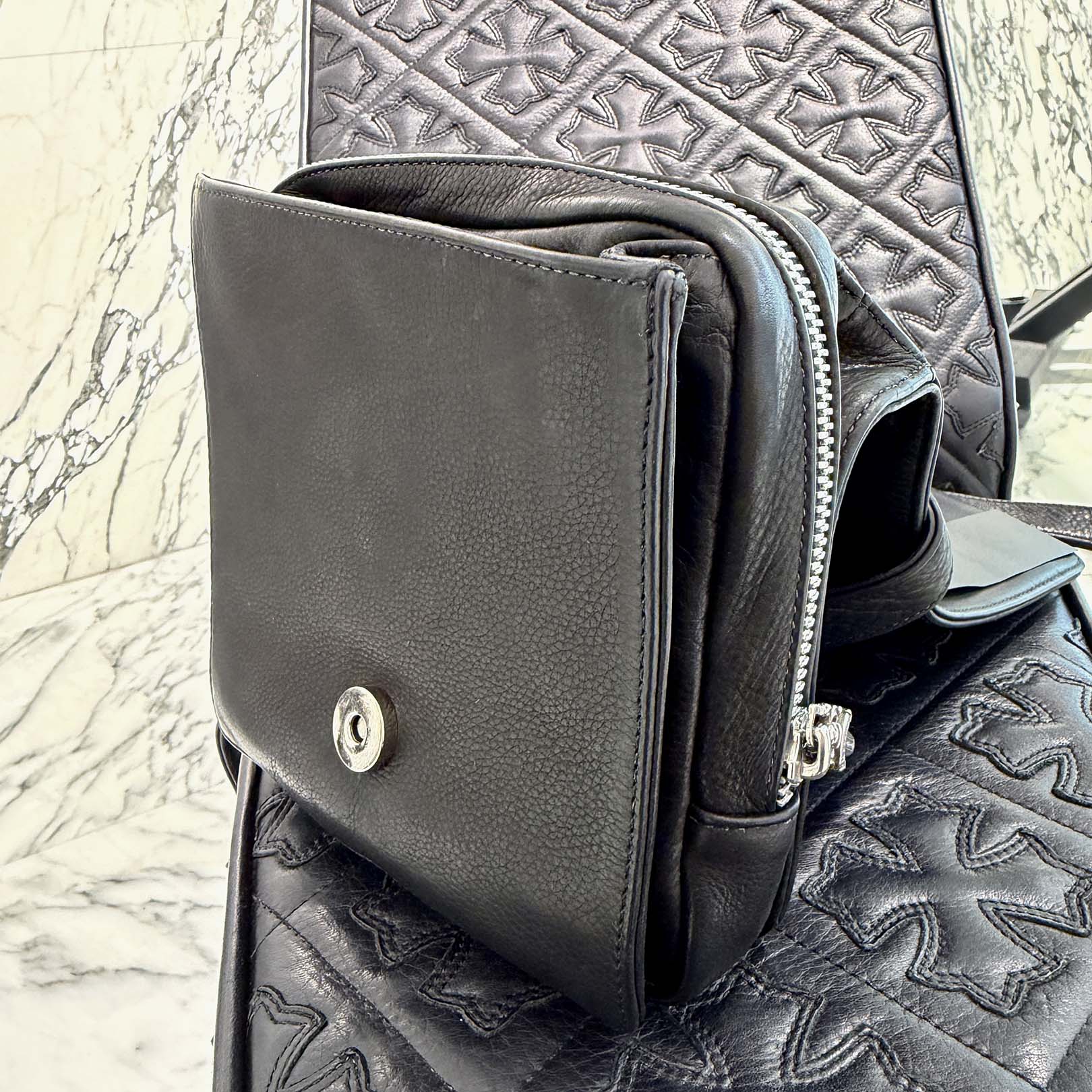 CHROME HEARTS MILO Large Dagger Leather Shoulder Bag クロムハーツ マイロ ラージダガー レザーショルダーバッグ