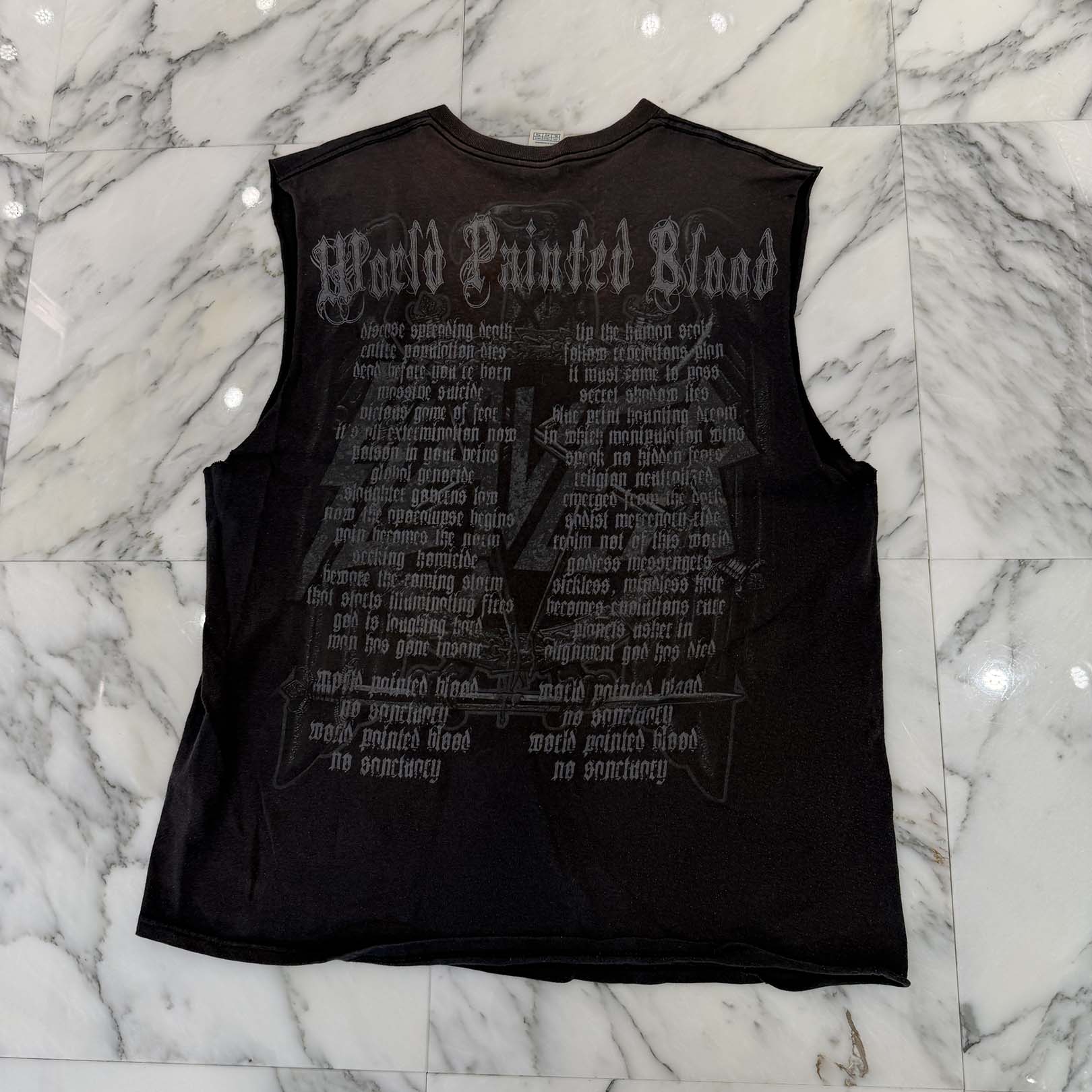 Vintage 00's SLAYER "World Painted Blood 2011 Tour" DELTA Sleeveless Tee Size XL ヴィンテージ 00's スレイヤー "ワールド ペイント ブラッド 2011 ツアー" デルタ社製 ノースリーブ Tシャツ サイズXL