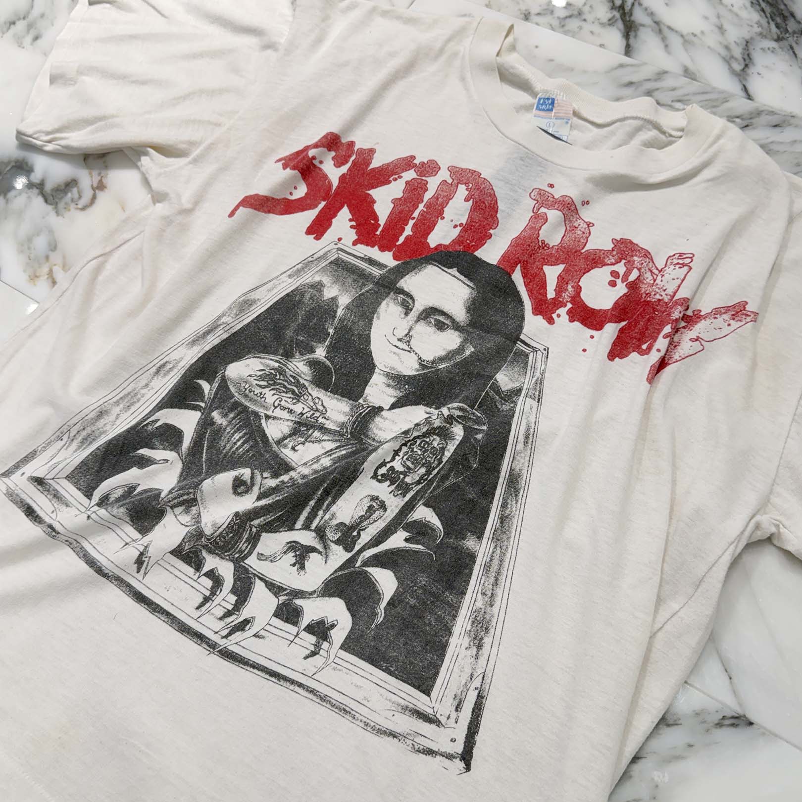 Vintage 90's Skid Row "Youth Gone Wild" 1989 Monalisa S/S Tee Size L ヴィンテージ 90's スキッド・ロウ "ユース・ゴーン・ワイルド" 1989 モナリザ Tシャツ サイズL