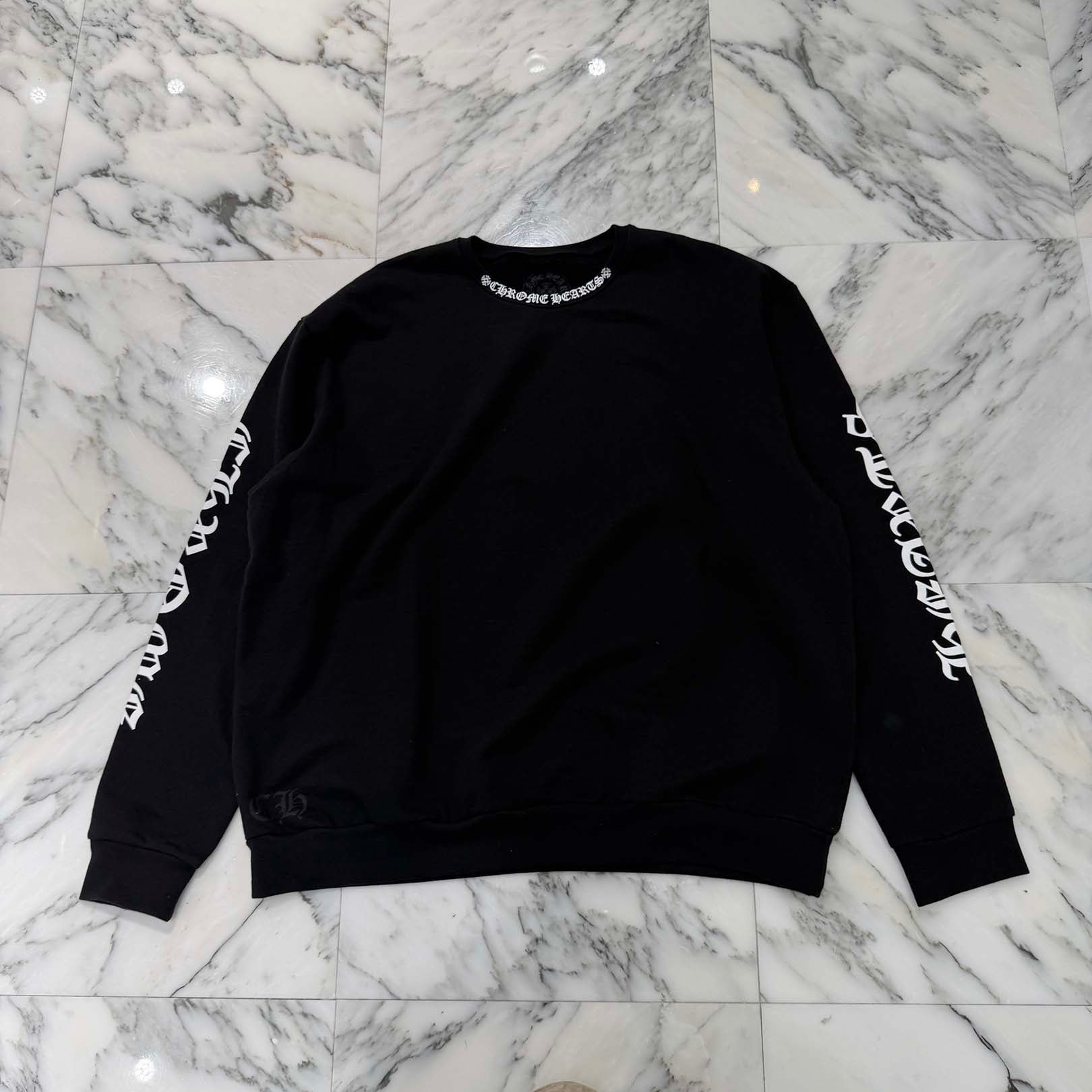 CHROME HEARTS Neck Logo Crewneck Sweatshirt Size L クロムハーツ ネックロゴクルーネックスウェットシャツ サイズL