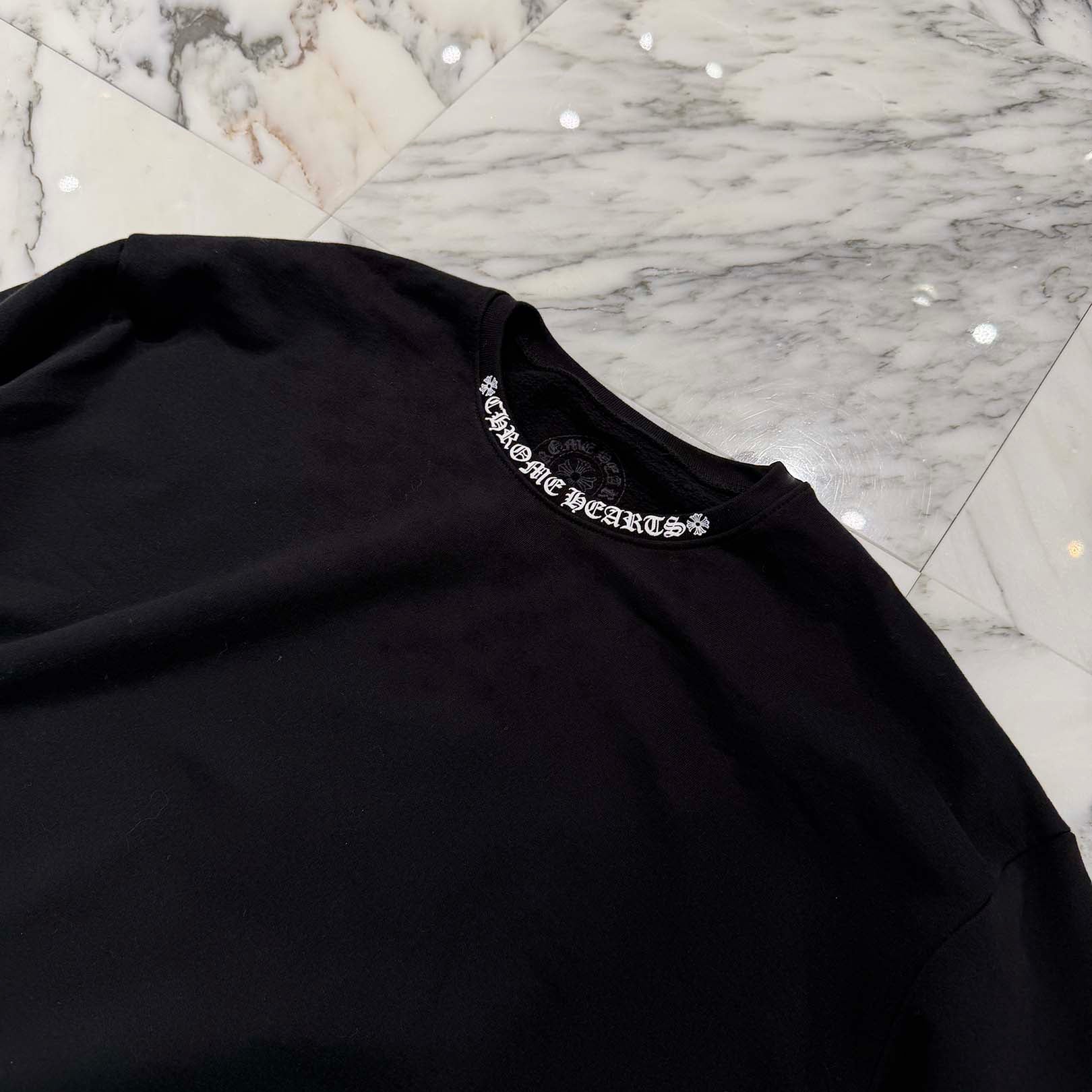 CHROME HEARTS Neck Logo Crewneck Sweatshirt Size L クロムハーツ ネックロゴクルーネックスウェットシャツ サイズL