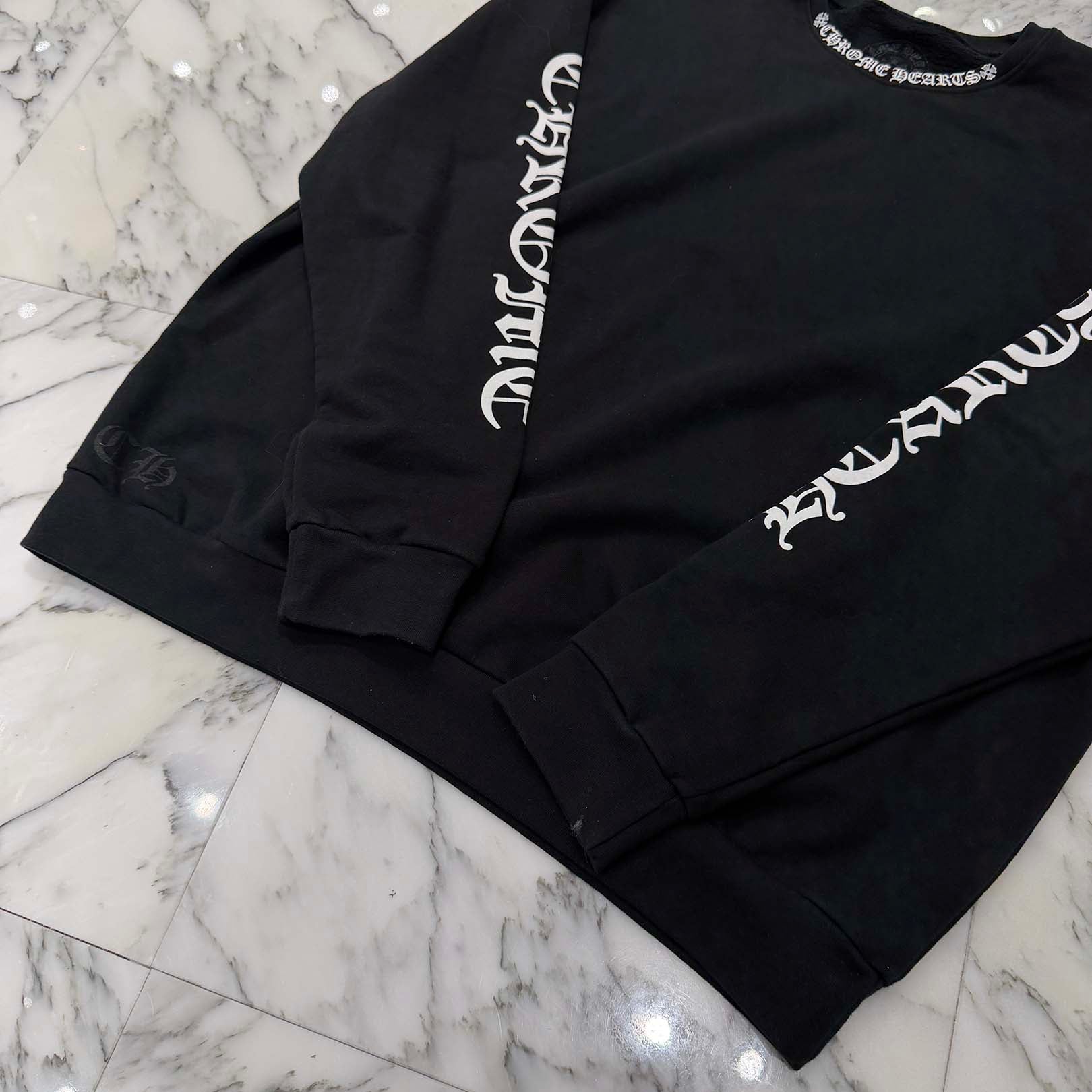 CHROME HEARTS Neck Logo Crewneck Sweatshirt Size L クロムハーツ ネックロゴクルーネックスウェットシャツ サイズL