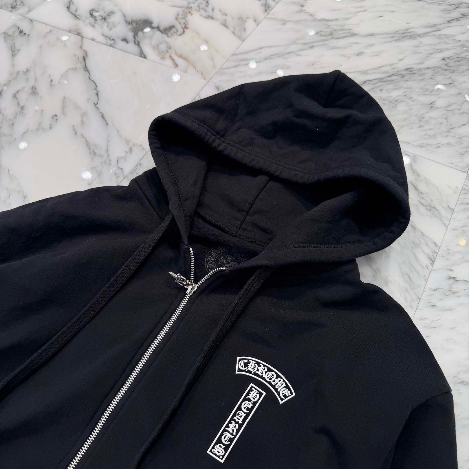 CHROME HEARTS T Bar Logo Back Arch USA Zip Up Hoodie Size M クロムハーツ Tバー ロゴ バックアーチ USA ジップアップ フーディ サイズM