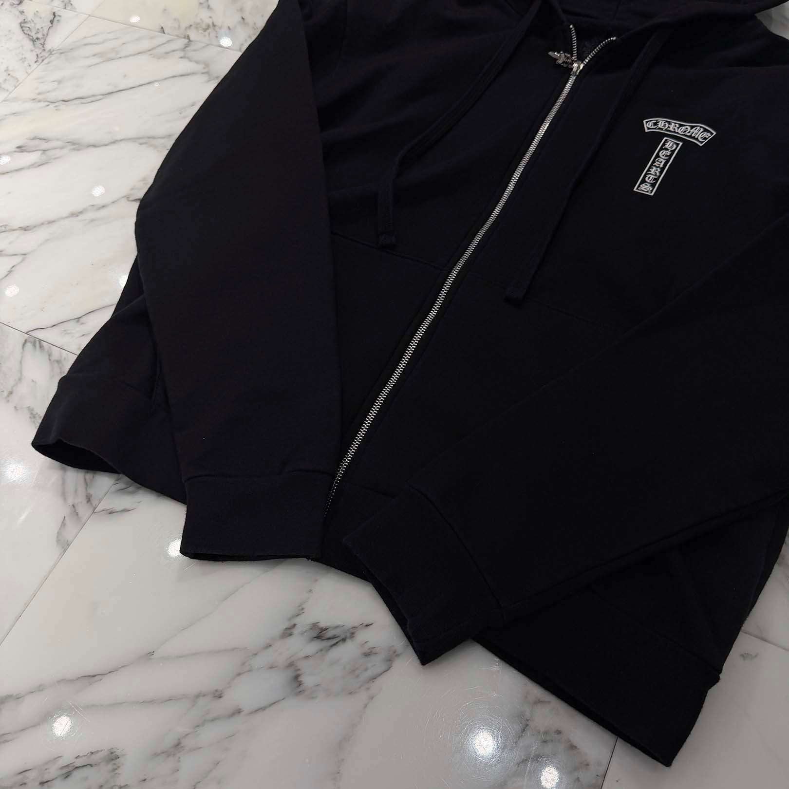 CHROME HEARTS T Bar Logo Back Arch USA Zip Up Hoodie Size M クロムハーツ Tバー ロゴ バックアーチ USA ジップアップ フーディ サイズM