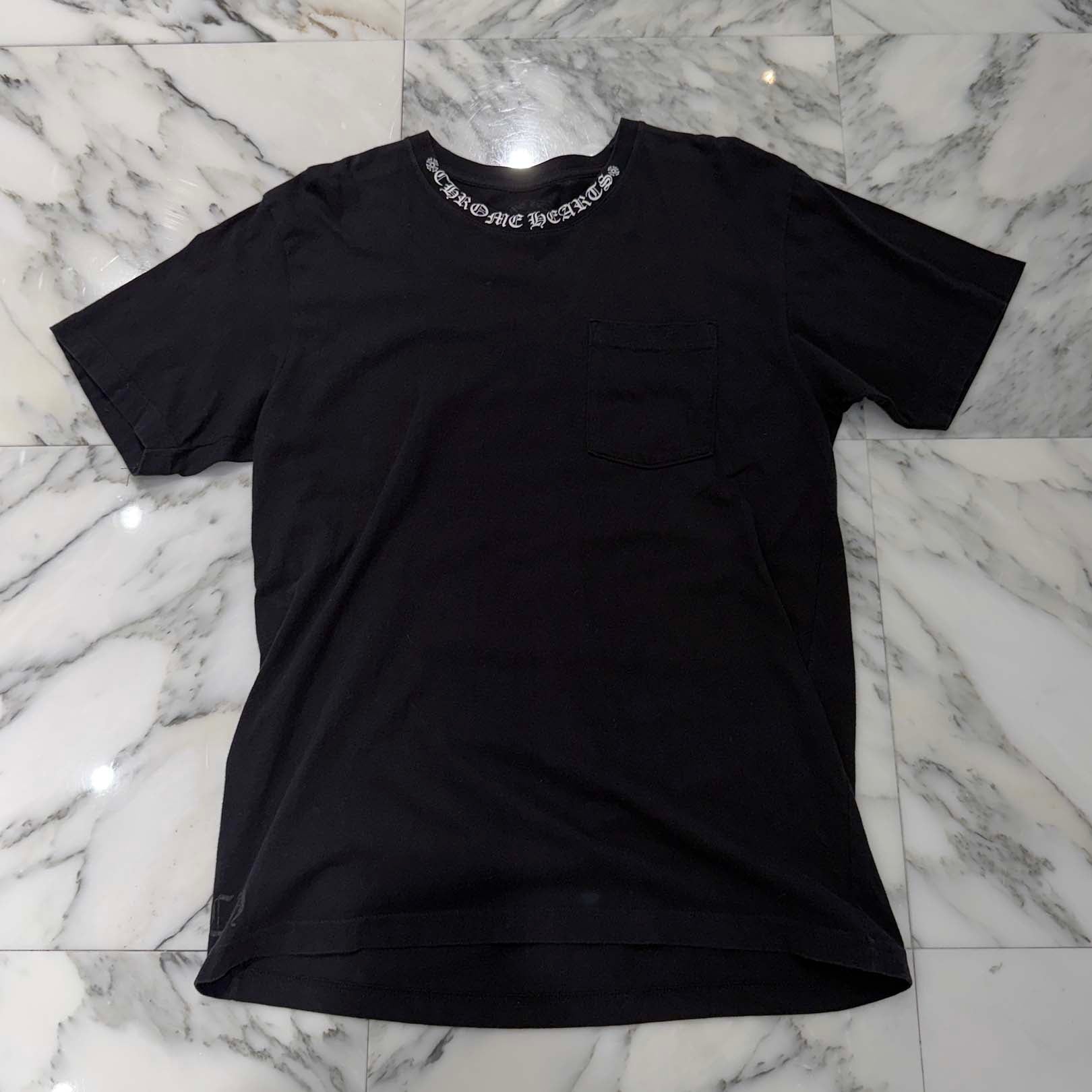 CHROME HEARTS Neck Logo Horseshoe Tee Size L クロムハーツ ネックロゴ ホースシュー Tシャツ サイズL