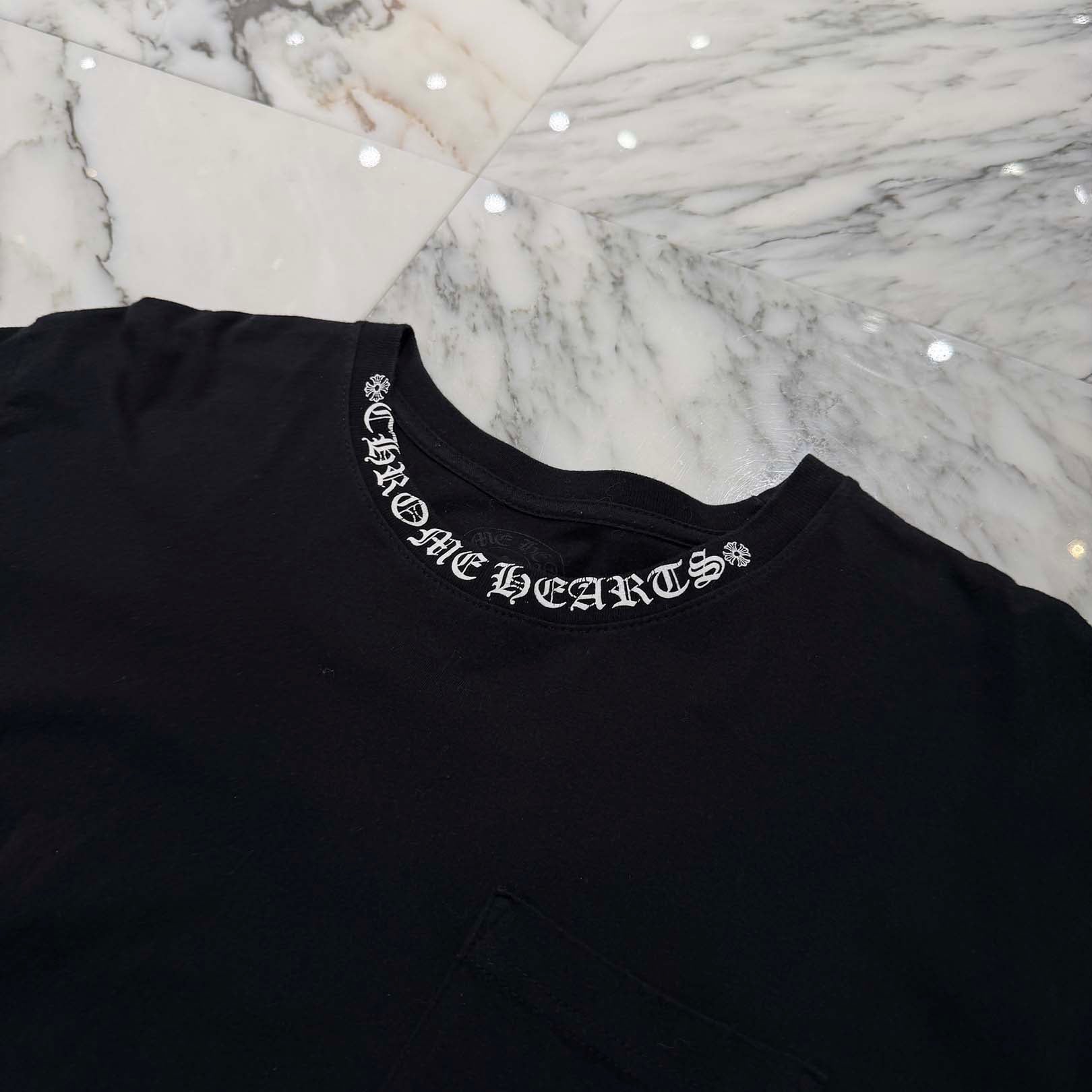 CHROME HEARTS Neck Logo Horseshoe Tee Size L クロムハーツ ネックロゴ ホースシュー Tシャツ サイズL