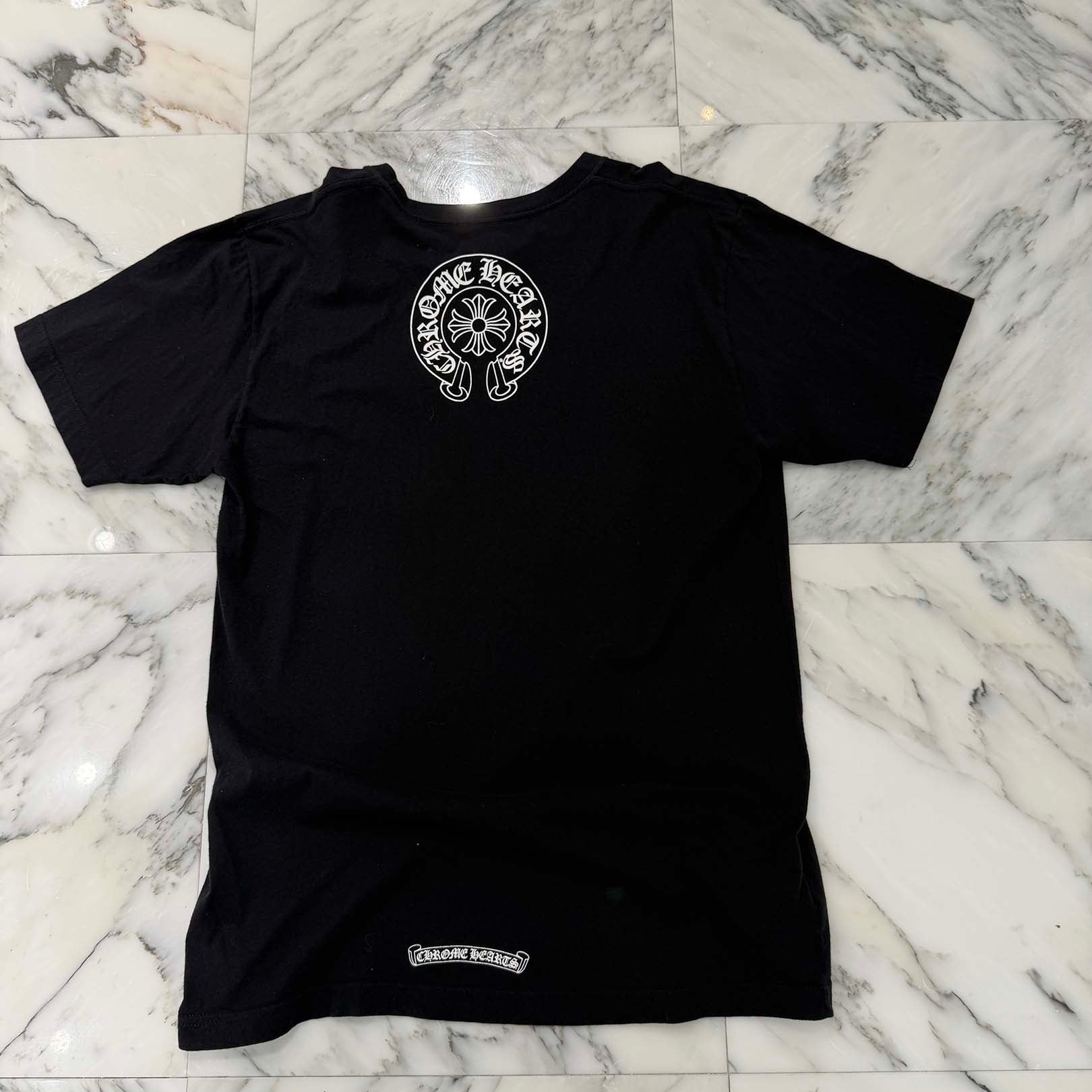 CHROME HEARTS Neck Logo Horseshoe Tee Size L クロムハーツ ネックロゴ ホースシュー Tシャツ サイズL