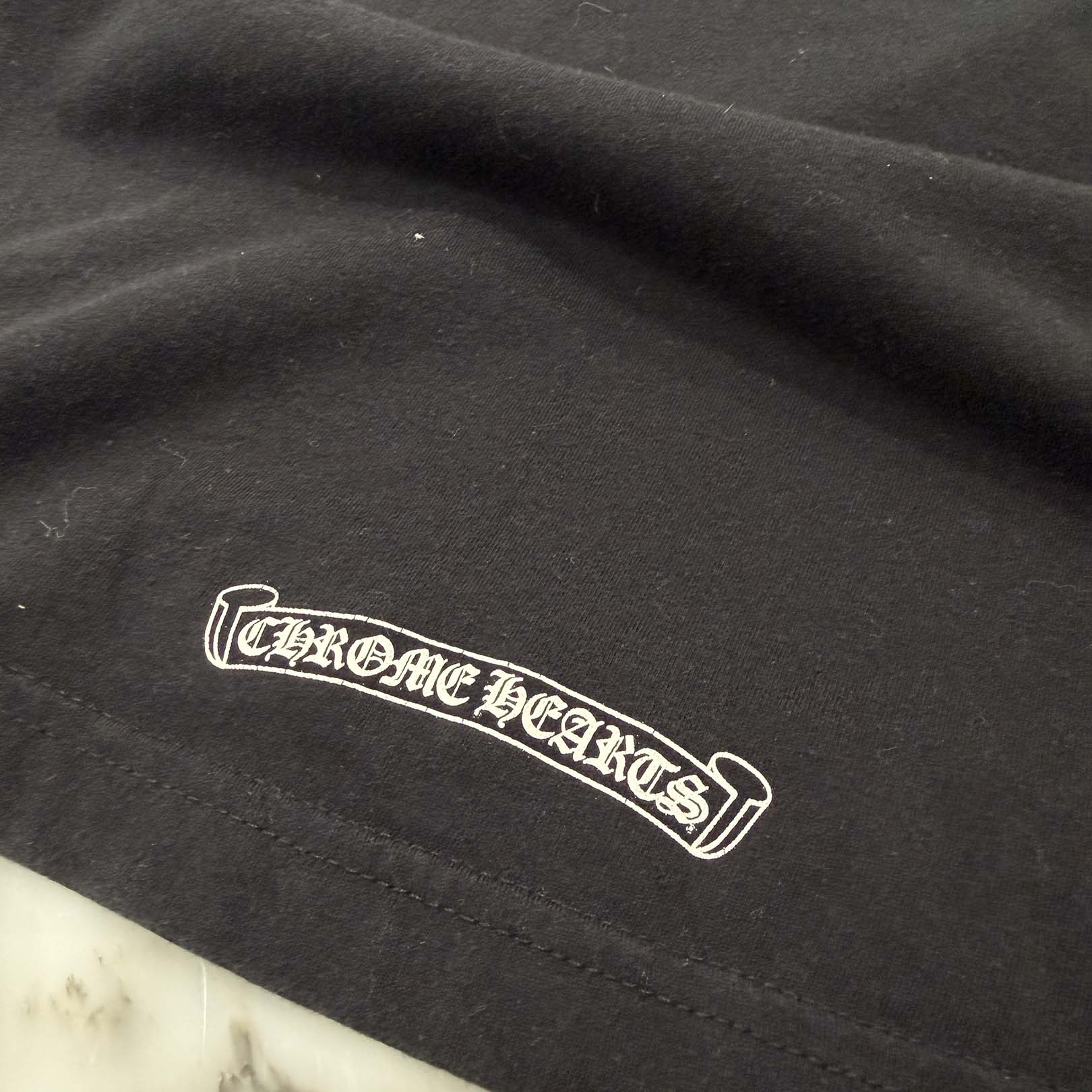CHROME HEARTS Neck Logo Horseshoe Tee Size L クロムハーツ ネックロゴ ホースシュー Tシャツ サイズL