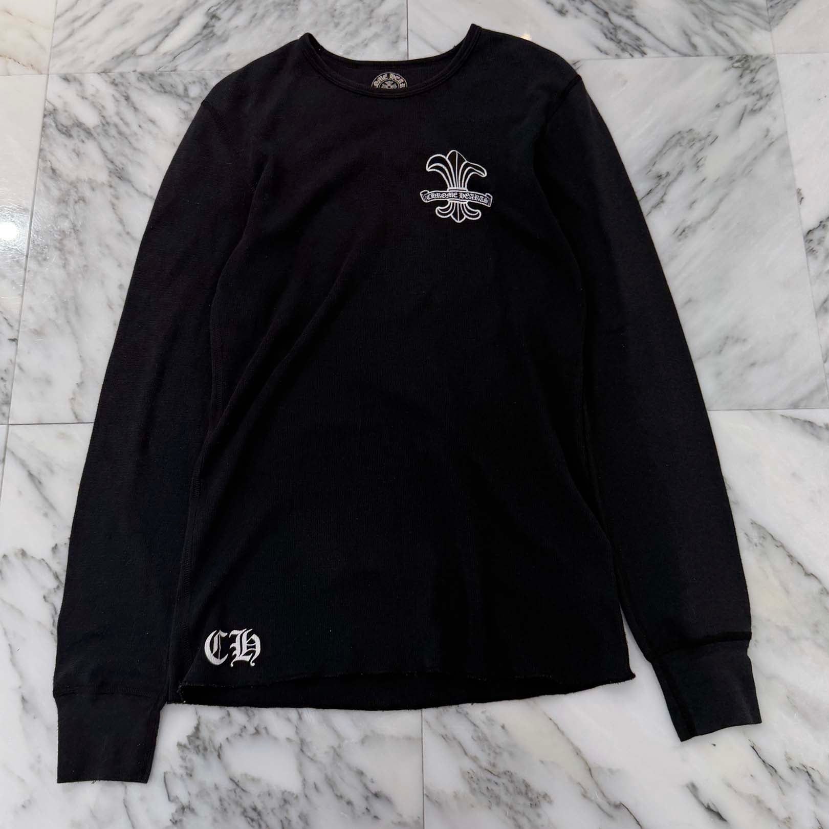 CHROME HEARTS OLD BS FLARE Print Thermal Long Sleeve Tee Size M クロムハーツ オールド BSフレア プリント サーマル ロングスリーグ Tシャツ サイズM