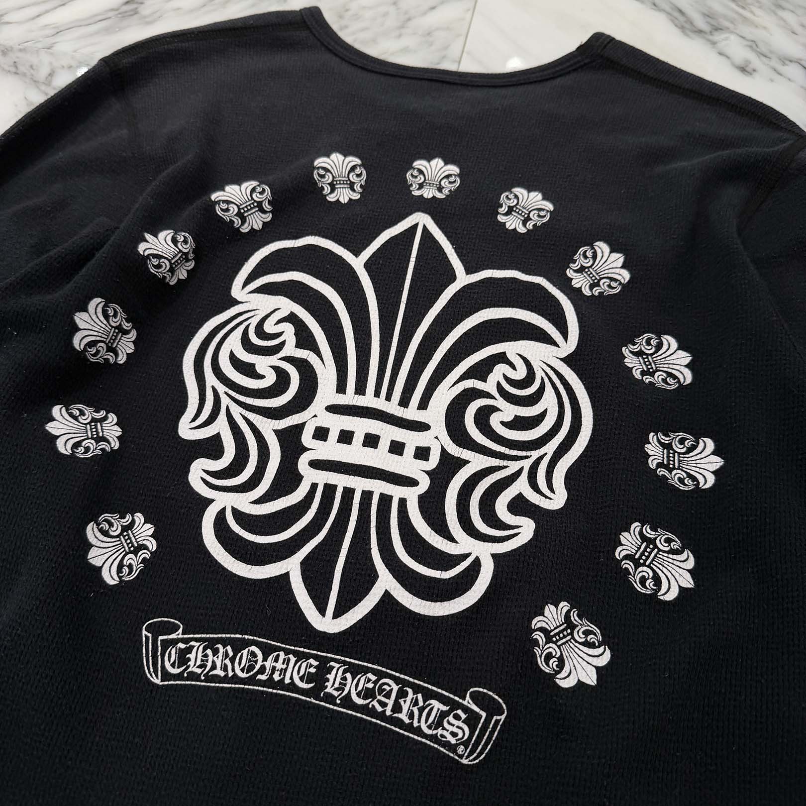 CHROME HEARTS OLD BS FLARE Print Thermal Long Sleeve Tee Size M クロムハーツ オールド BSフレア プリント サーマル ロングスリーグ Tシャツ サイズM