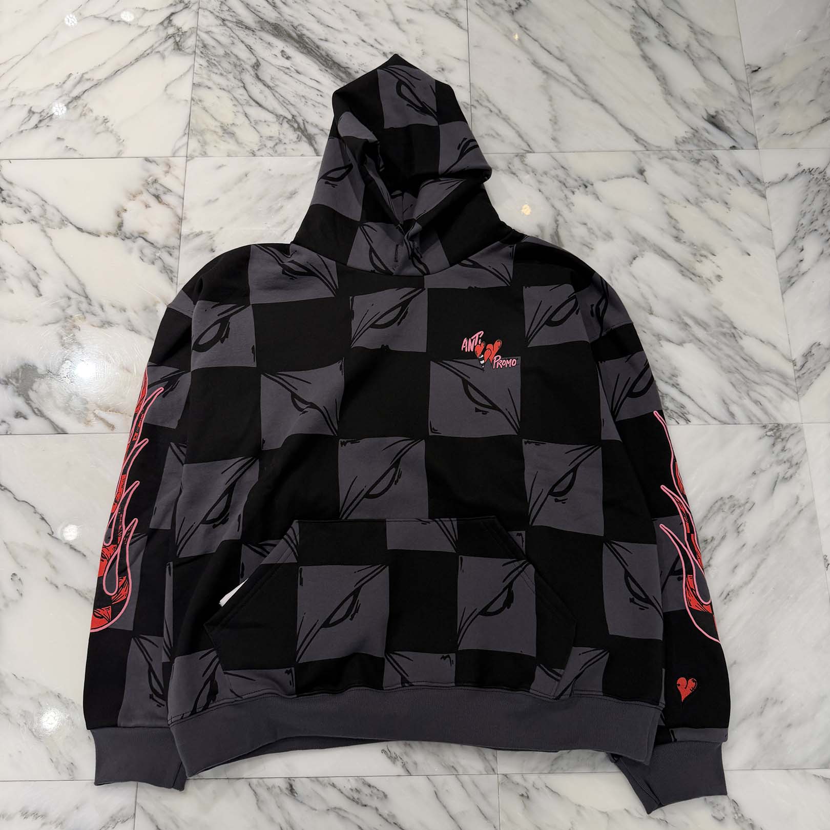 MATTY BOY 2025SS NY Exclusive ANTI PROMO 99 Eyes Flame Pullover Hoodie Size L マッティボーイ ニューヨーク限定 アンティ プロモ 99アイズ フレイム プルオーバーフーディ サイズL