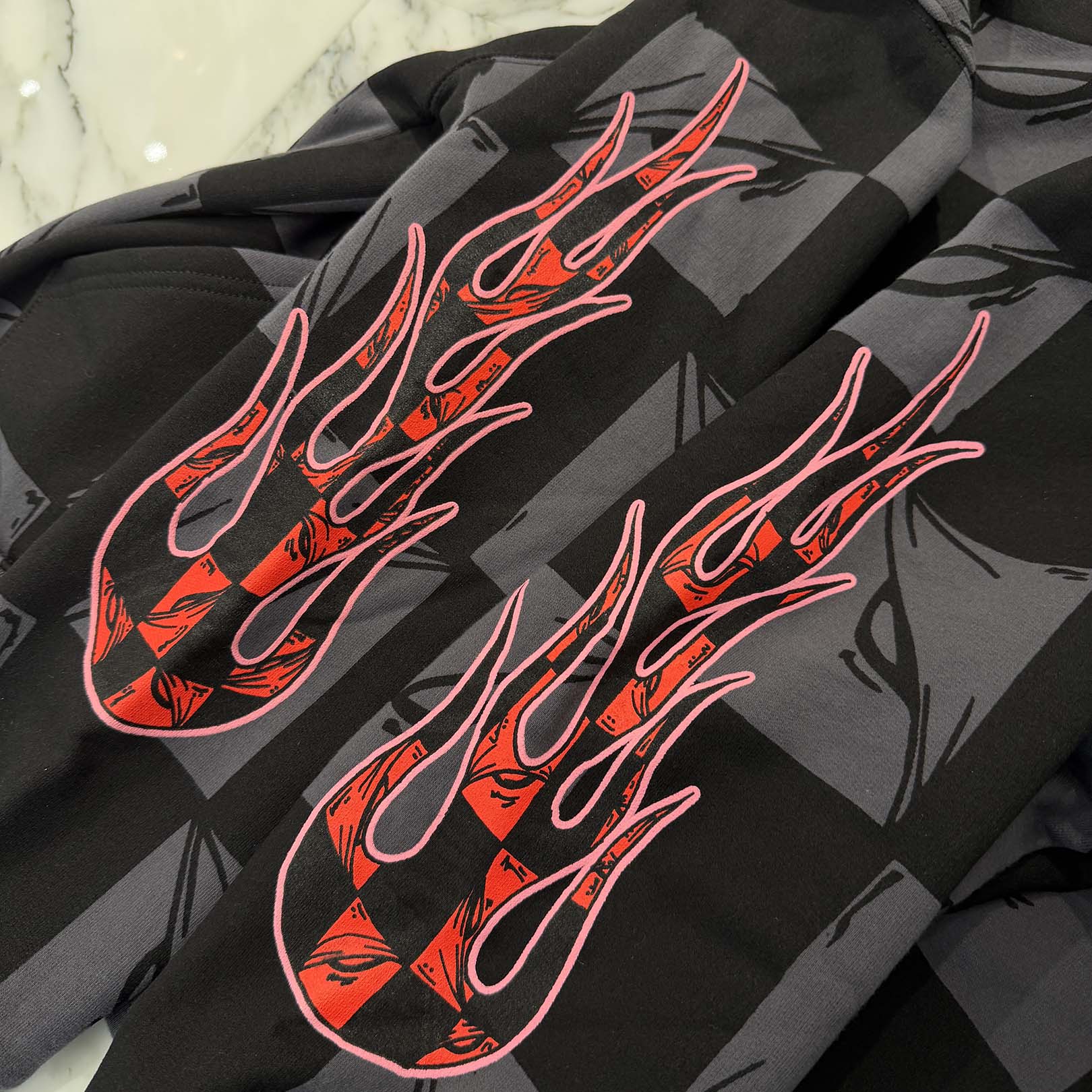 MATTY BOY 2025SS NY Exclusive ANTI PROMO 99 Eyes Flame Pullover Hoodie Size L マッティボーイ ニューヨーク限定 アンティ プロモ 99アイズ フレイム プルオーバーフーディ サイズL
