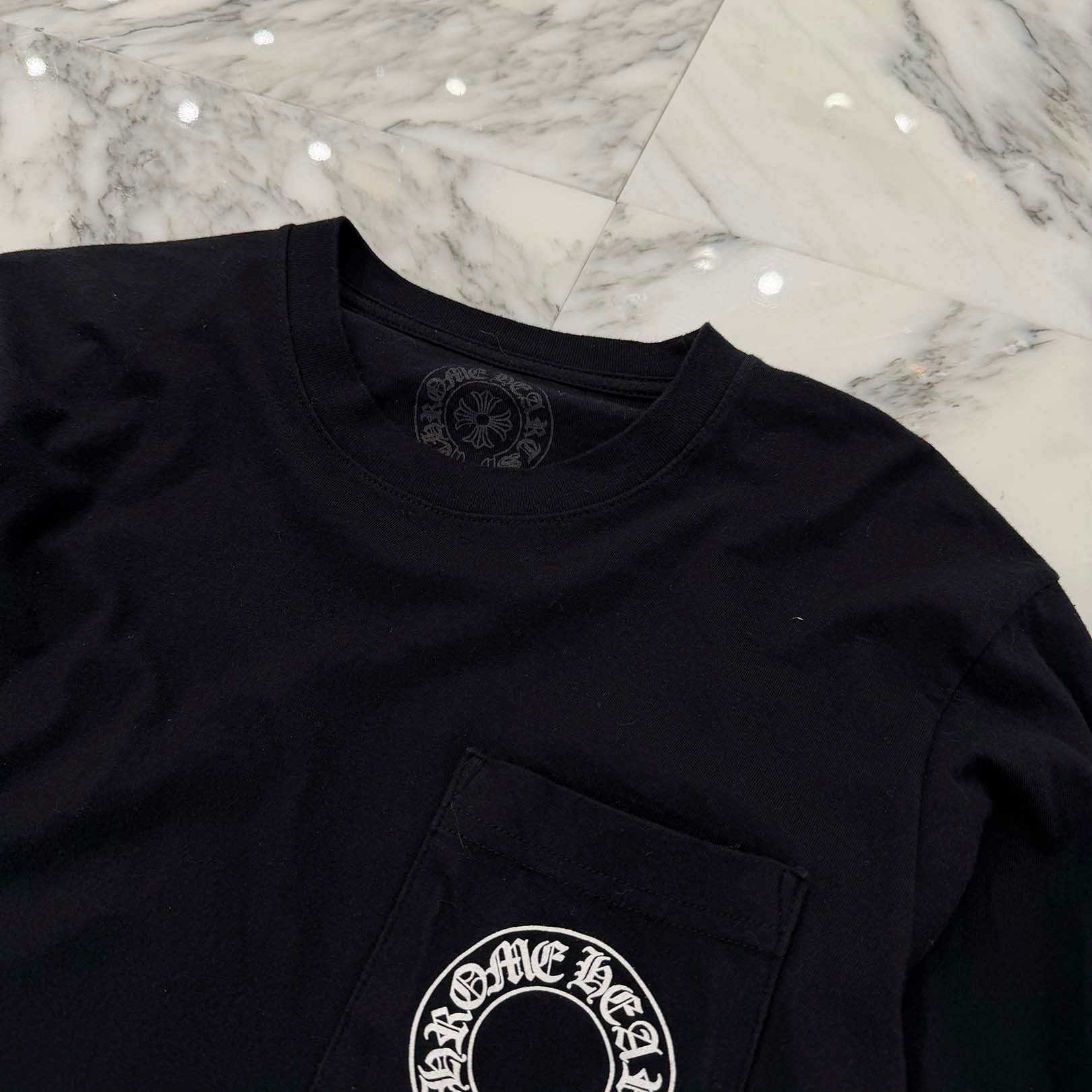 CHROME HEARTS Floral Cross Horseshoe Long Sleeve Tee Size S クロムハーツ フローラルクロス ホースシュー ロングスリーブ Tシャツ サイズS