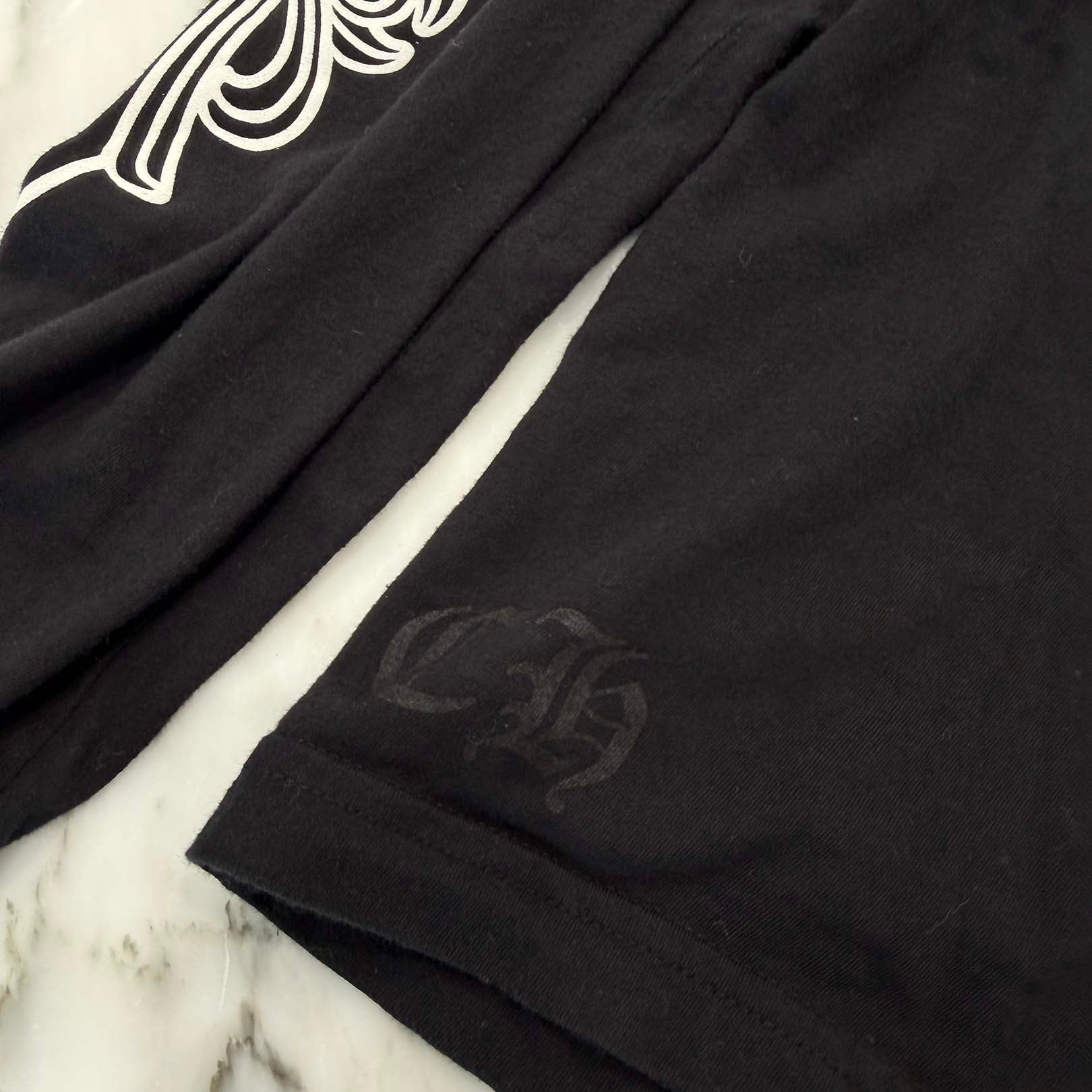 CHROME HEARTS Floral Cross Horseshoe Long Sleeve Tee Size S クロムハーツ フローラルクロス ホースシュー ロングスリーブ Tシャツ サイズS
