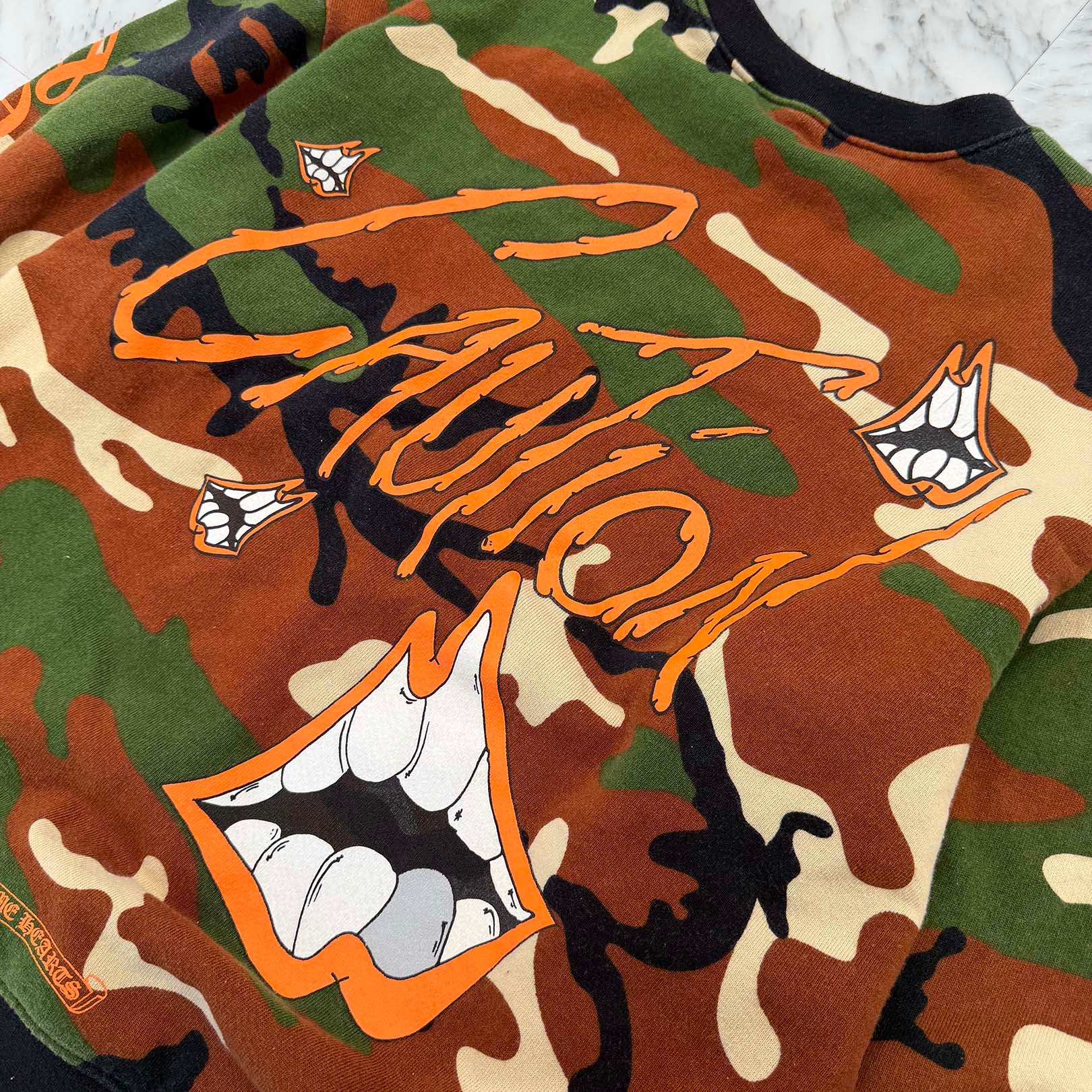 CHROME HEARTS × MATTY BOY 2022SS PPO CAUTION SWTSHRT Size XL クロムハーツ × マッティボーイ コーションスウェットシャツ サイズXL