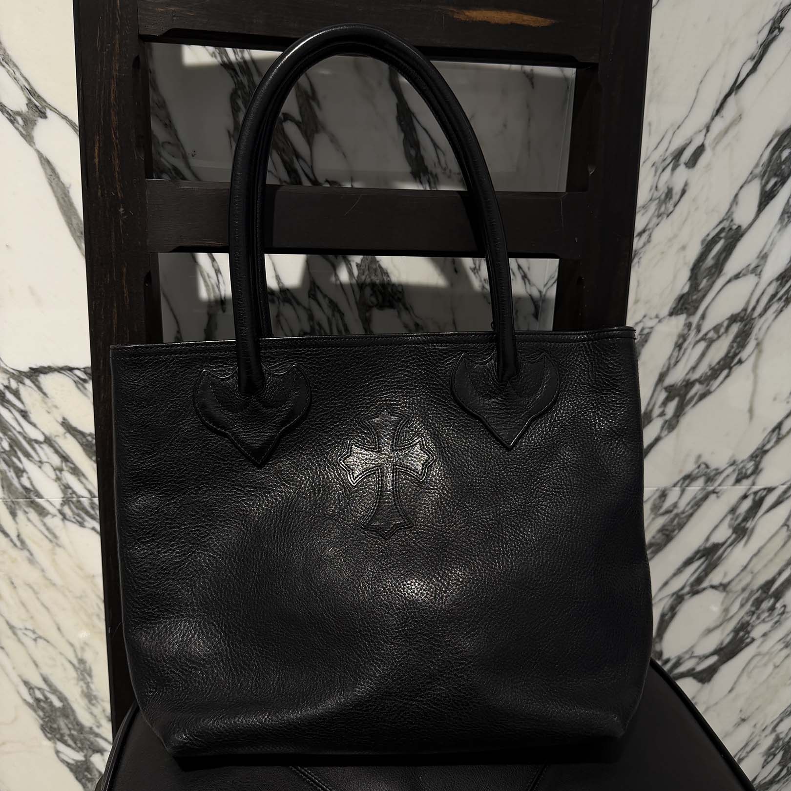 CHROME HEARTS 1 Cross Leather Patch FS Tote Bag クロムハーツ 1