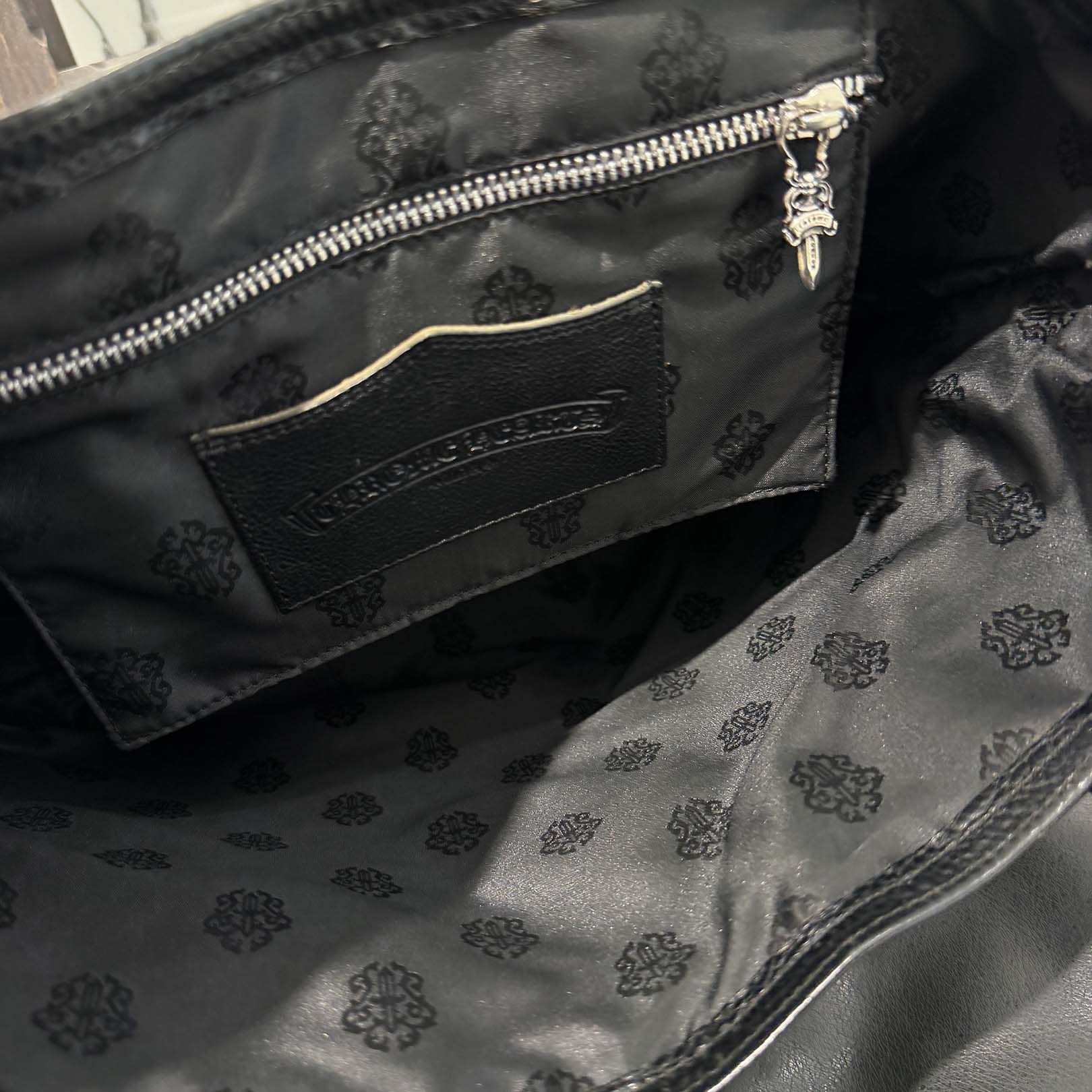 CHROME HEARTS 1 Cross Leather Patch FS Tote Bag クロムハーツ 1