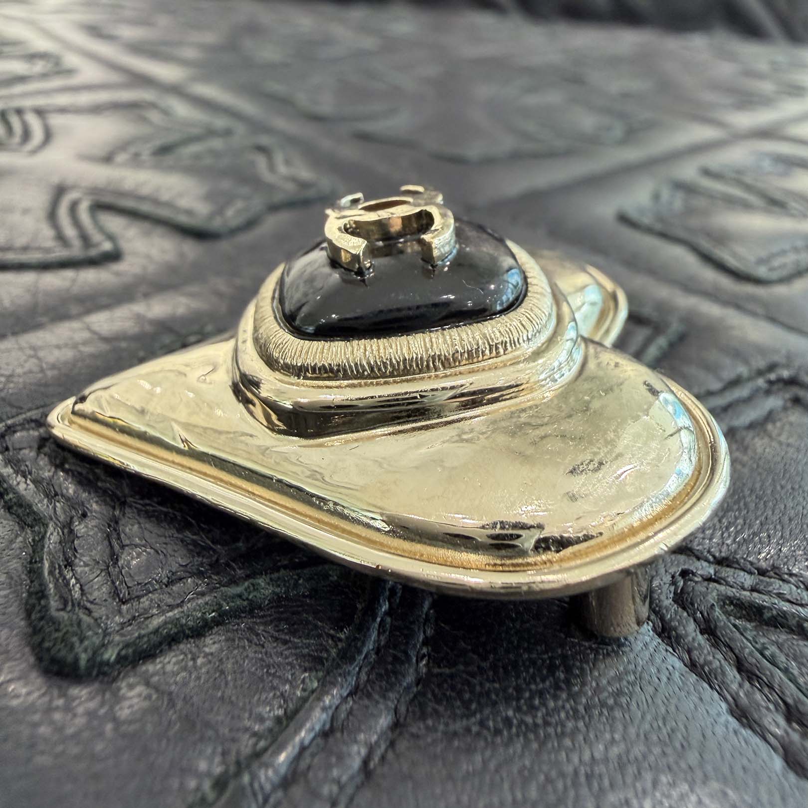 CHANEL 2021 Coco Mark Gold Metal Heart Brooch B21 K シャネル 2021 ココマーク ゴールド メタル ハート ブローチ