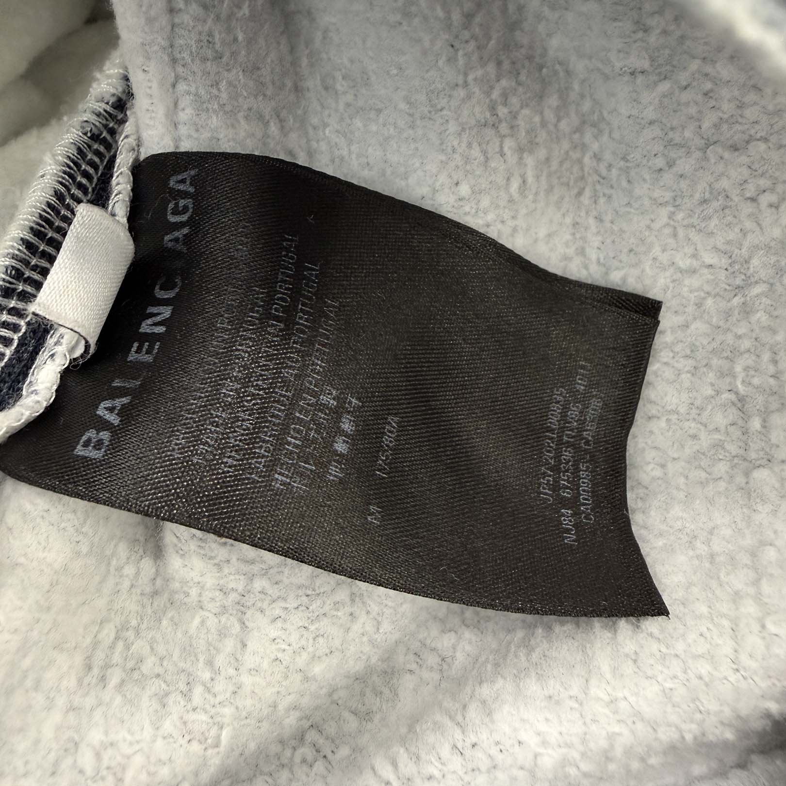 BALENCIAGA 2021AW Trompe L Oeil Jeans Wide Sweat Pants 675336 TLV86 Size M バレンシアガ トロンプルイユ ジーンズ転写 ワイドスウェットパンツ サイズM