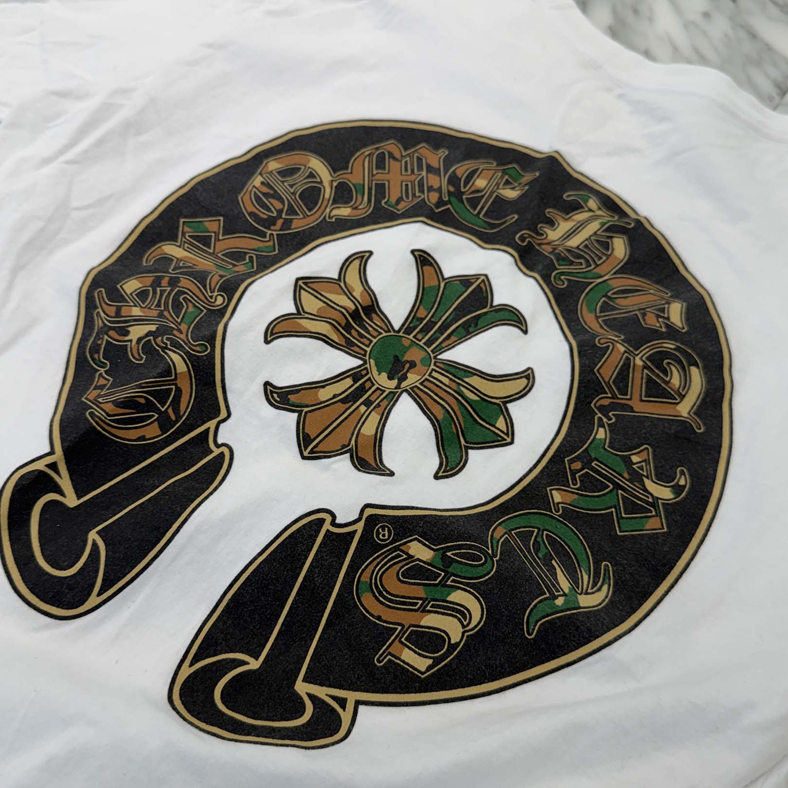 CHROME HEARTS Camo Horseshoe Print Tee Size L クロムハーツ カモ ホースシュープリント Tシャツ サイズL