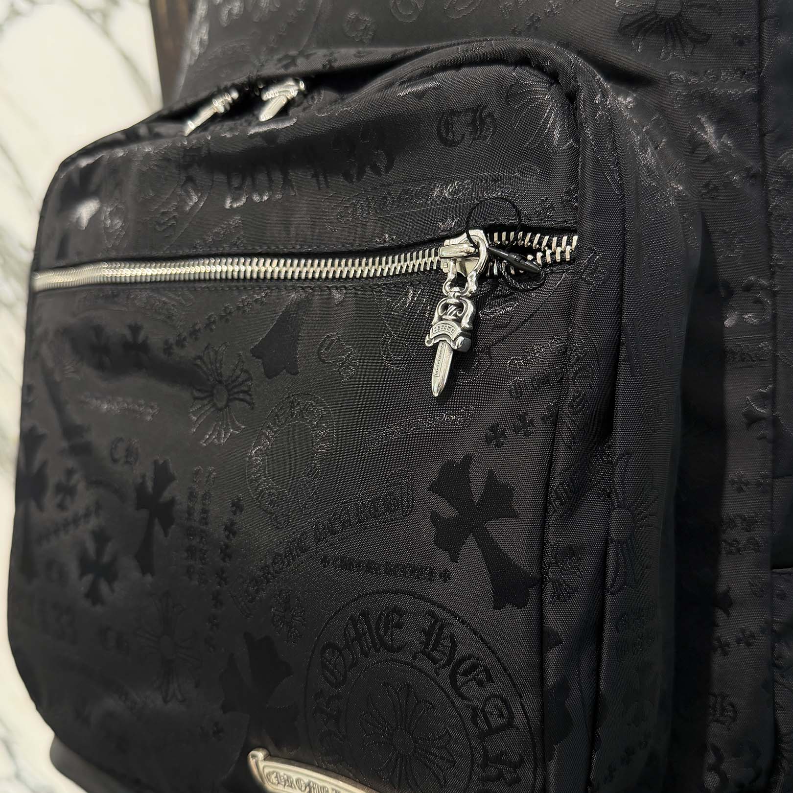 CHROME HEARTS 7th Grade Nylon Multi Logo Stencil Backpack クロムハーツ セブンスグレード ナイロン マルチ ロゴ ステンシル バックパック
