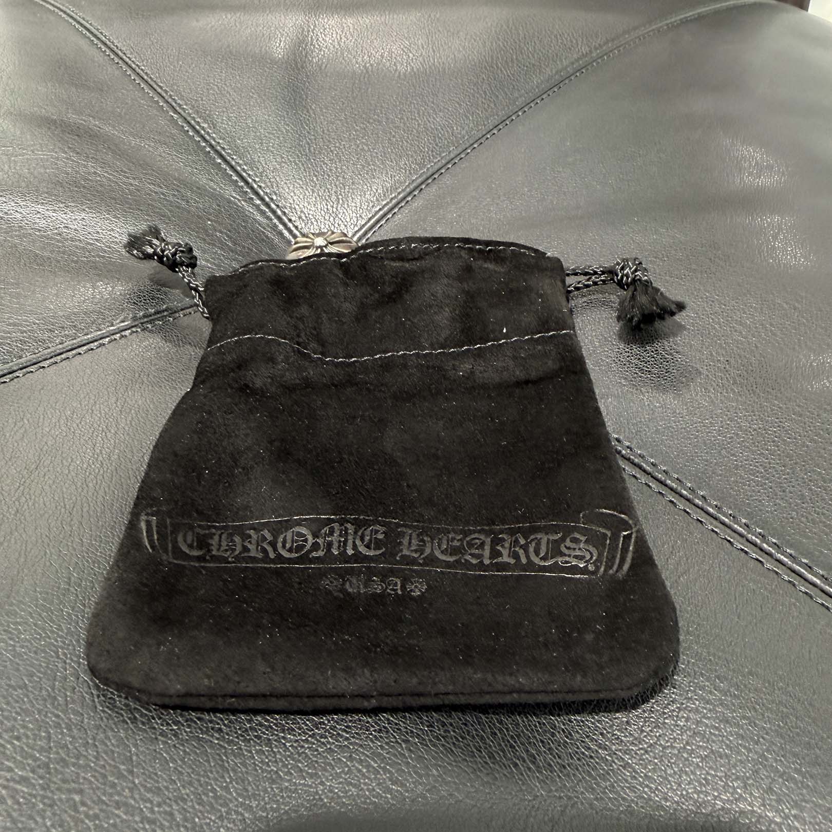 CHROME HEARTS Rosary Chalk CH Plus Chain Necklace Pave Diamond クロムハ―ツ ロザリオ チョーク CHプラス チェーン ネックレス パヴェダイアモンド