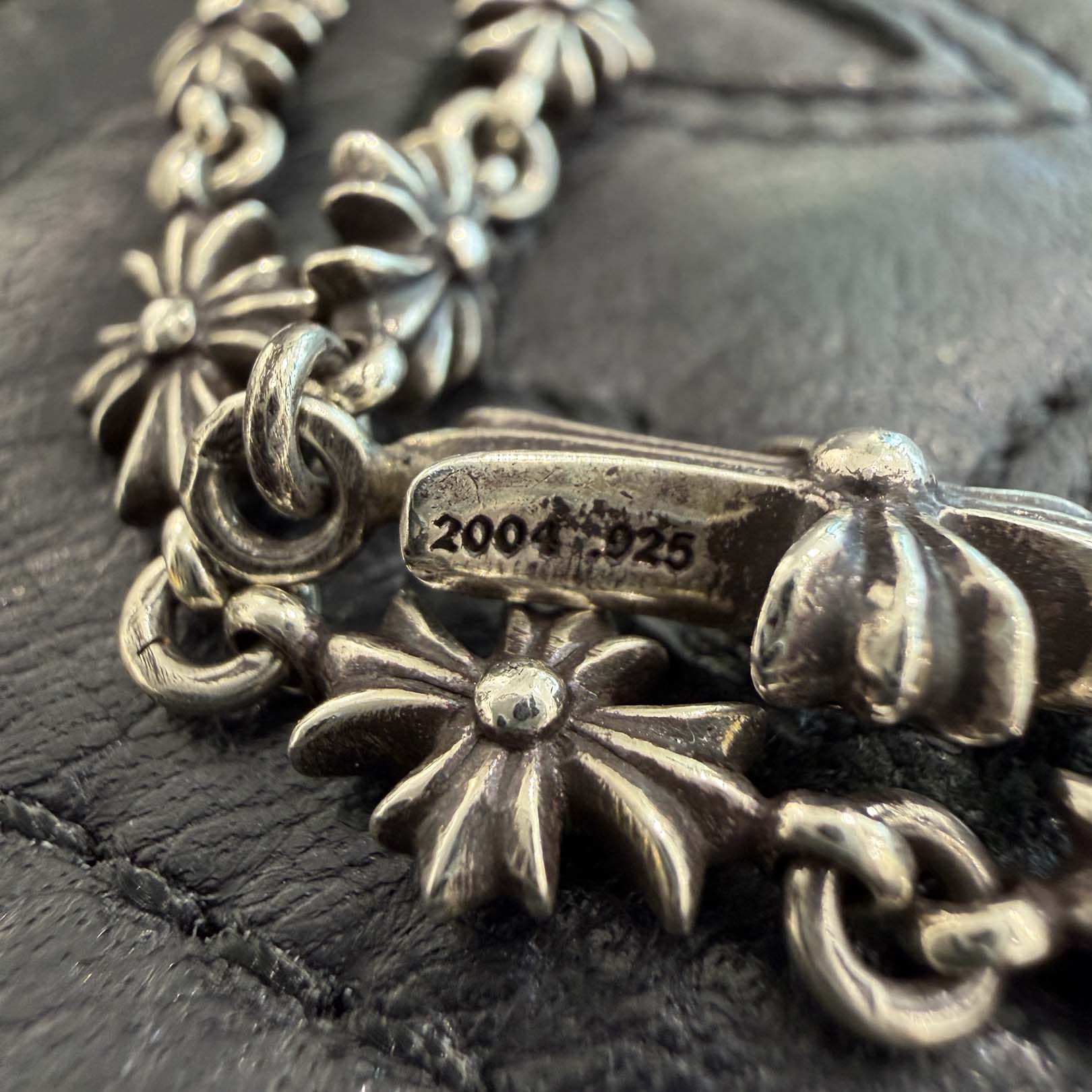 CHROME HEARTS Rosary Chalk CH Plus Chain Necklace Pave Diamond クロムハ―ツ ロザリオ チョーク CHプラス チェーン ネックレス パヴェダイアモンド