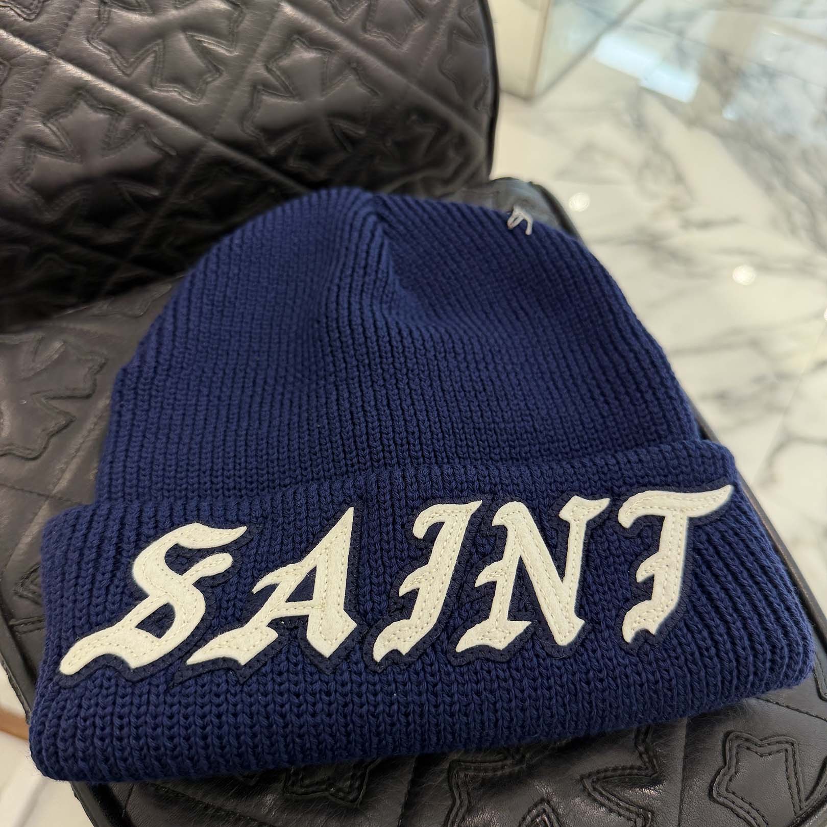SAINT Mxxxxxx 2026SS SAINT Logo Patch Knit Cap SM-MK3-0000-037 Size ONESIZE セントマイケル セント ロゴパッチ ニットキャップ サイズONESIZE