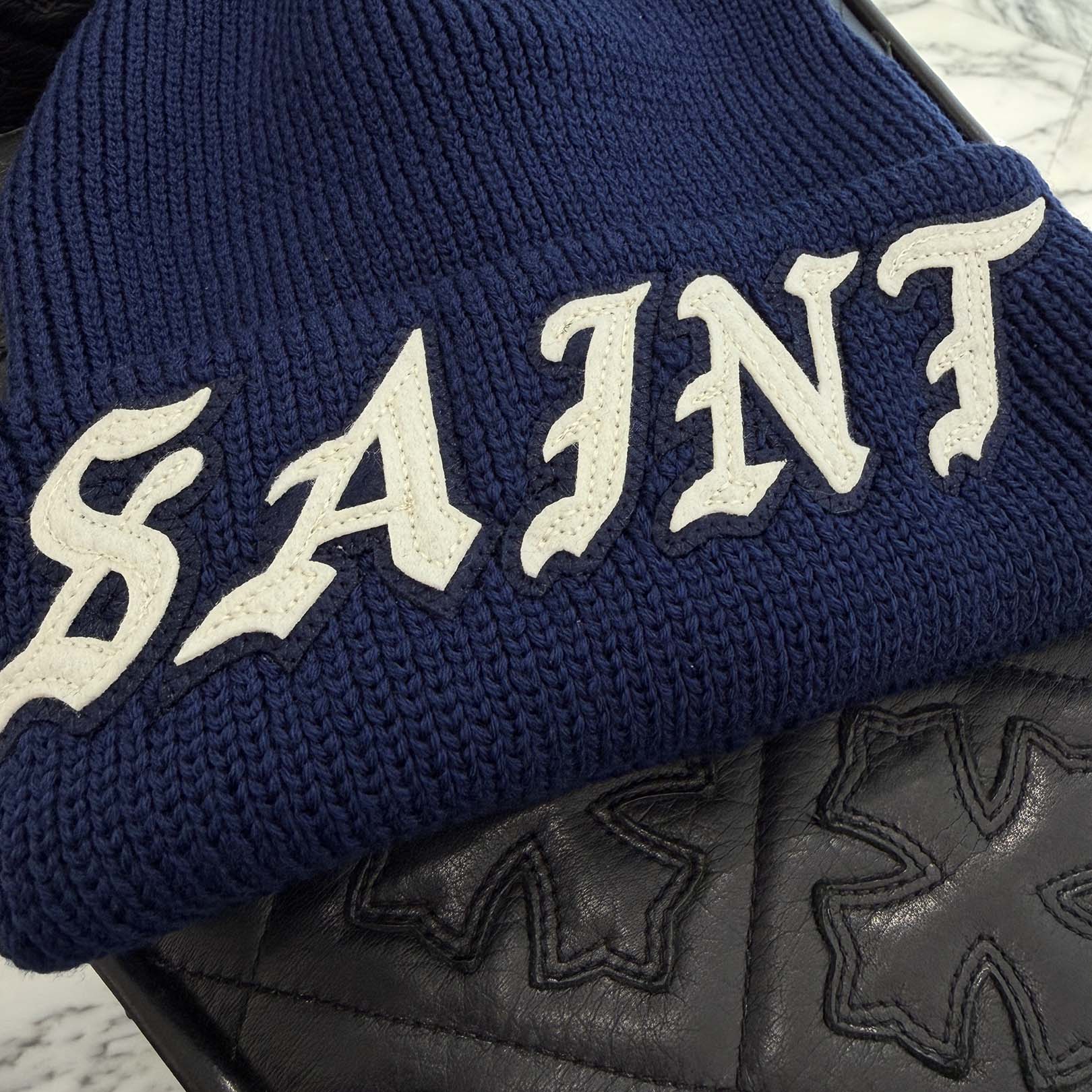 SAINT Mxxxxxx 2026SS SAINT Logo Patch Knit Cap SM-MK3-0000-037 Size ONESIZE セントマイケル セント ロゴパッチ ニットキャップ サイズONESIZE