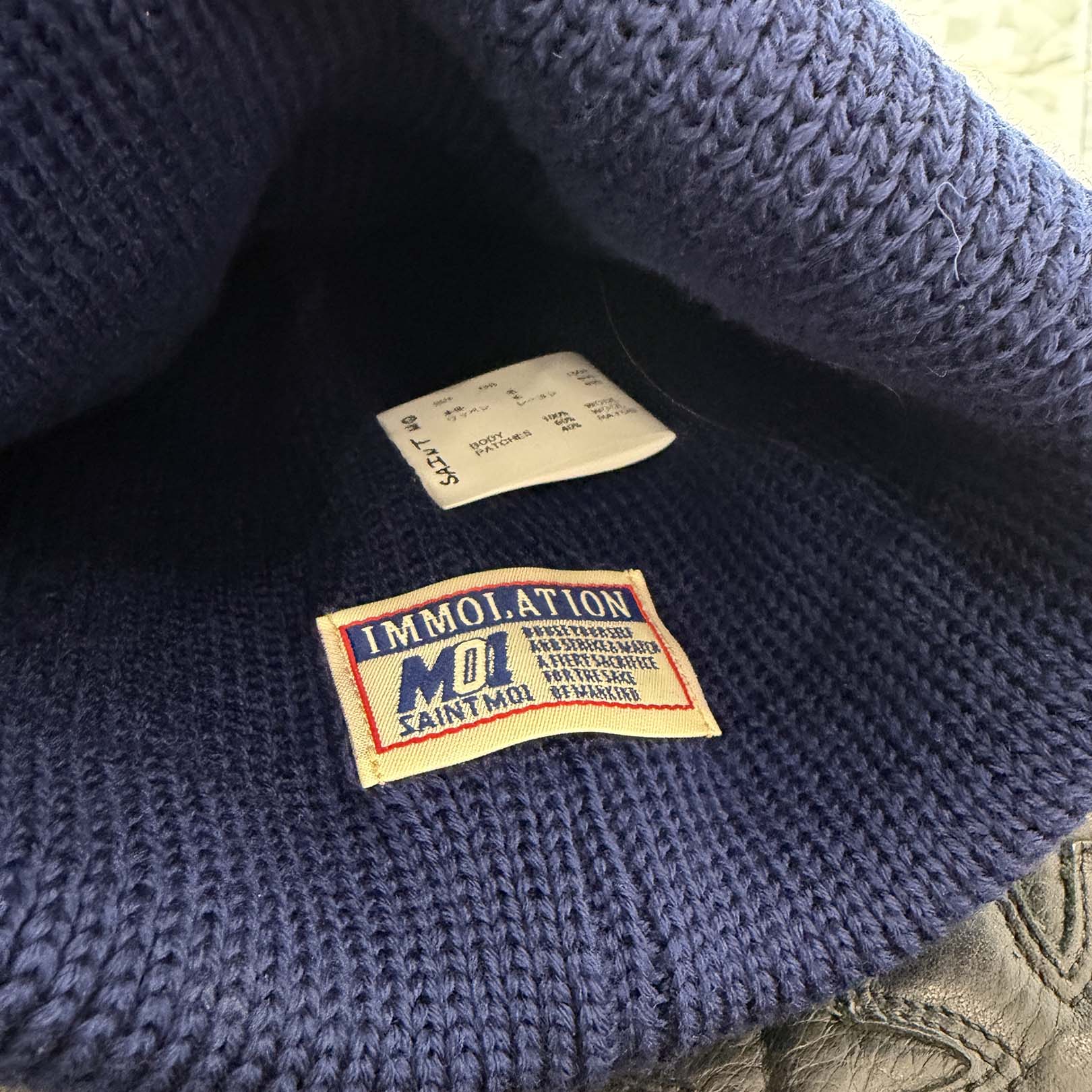 SAINT Mxxxxxx 2026SS SAINT Logo Patch Knit Cap SM-MK3-0000-037 Size ONESIZE セントマイケル セント ロゴパッチ ニットキャップ サイズONESIZE