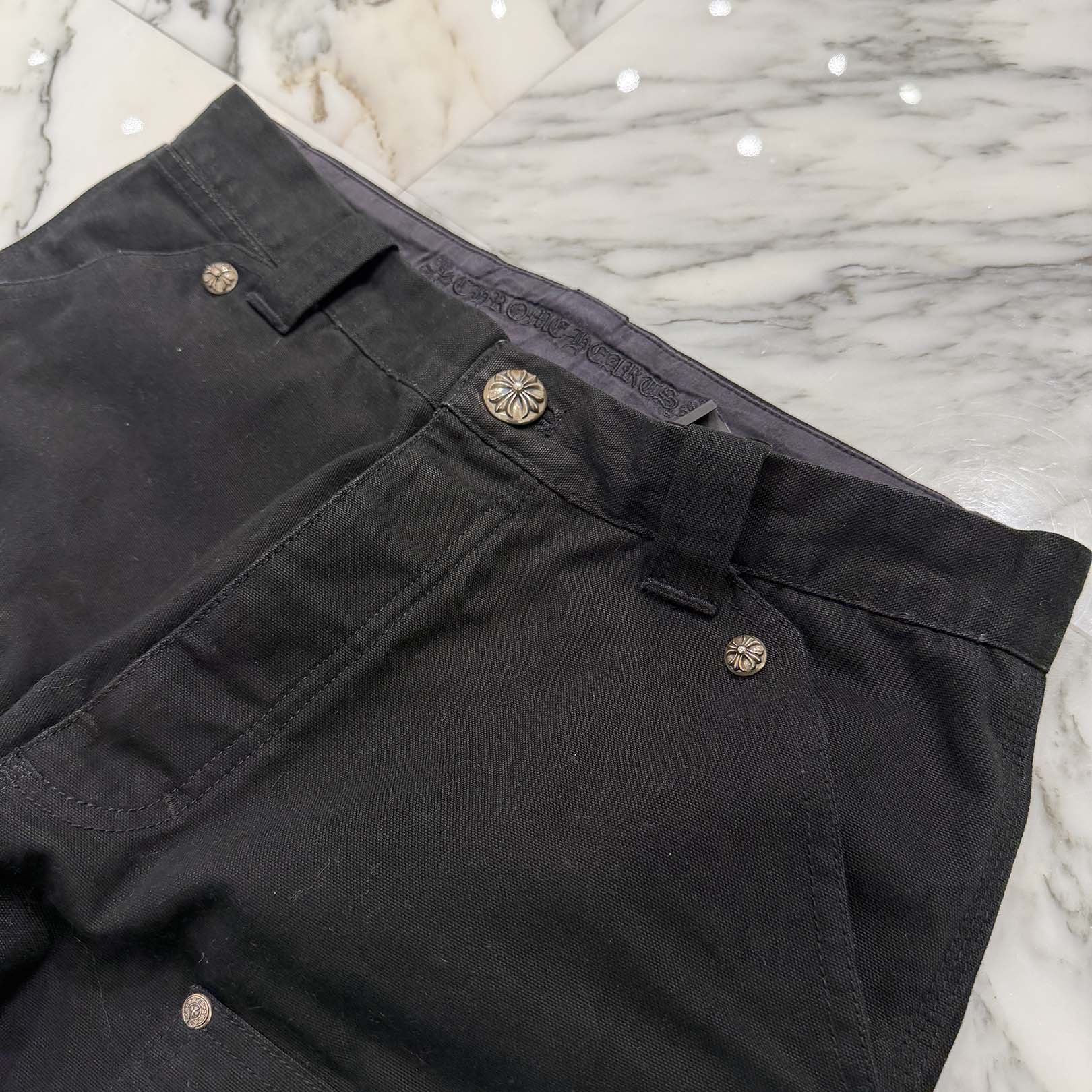 CHROME HEARTS Carpenter Cross Ball Button Denim Pants Size 32 クロムハーツ カーペンター クロスボールボタン デニムパンツ サイズ32