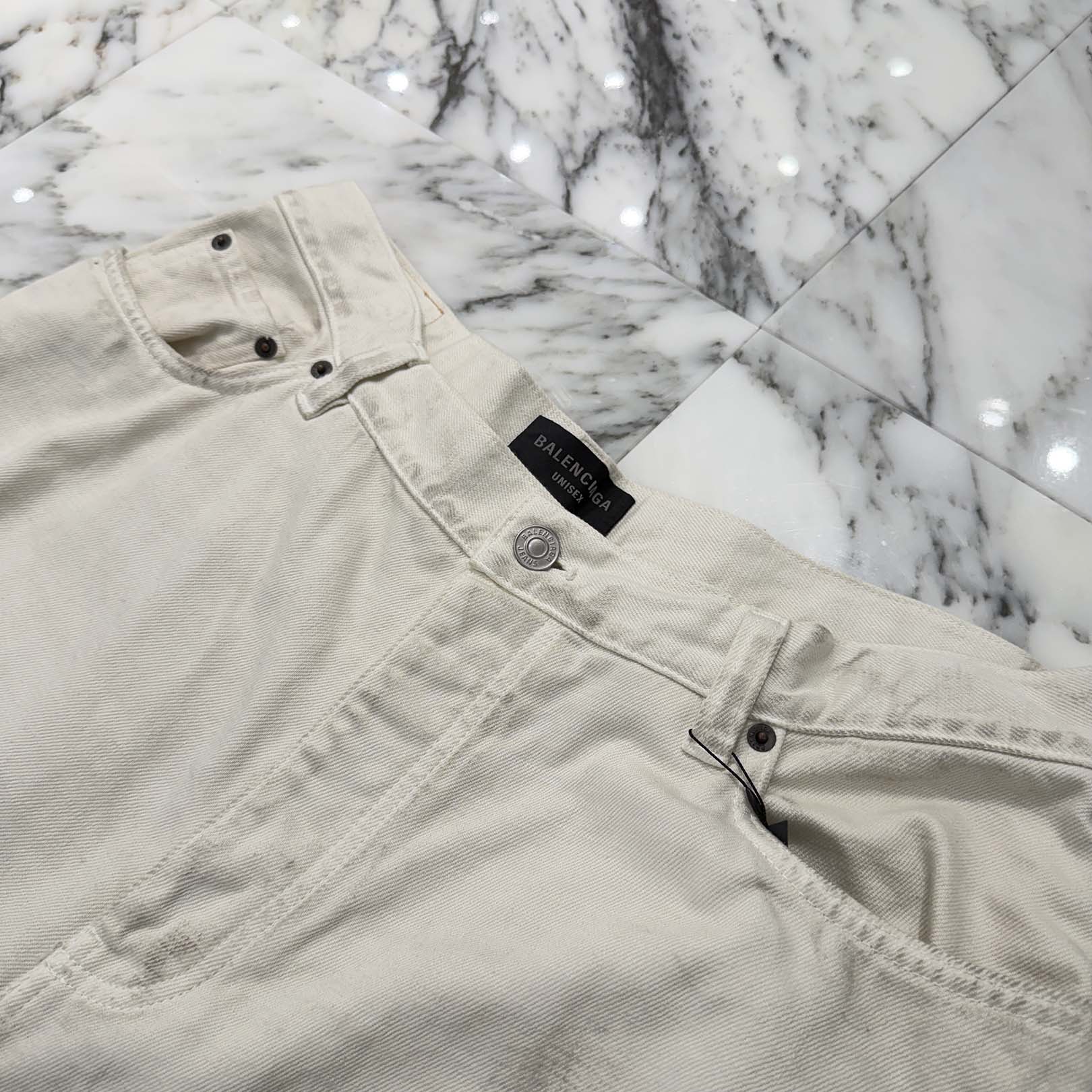 BALENCIAGA 2022SS Vintage Paint Processing Large Baggy Denim Pants 719341 TNW03 Size S バレンシアガ ヴィンテージペイント加工 ラージバギー デニムパンツ サイズS