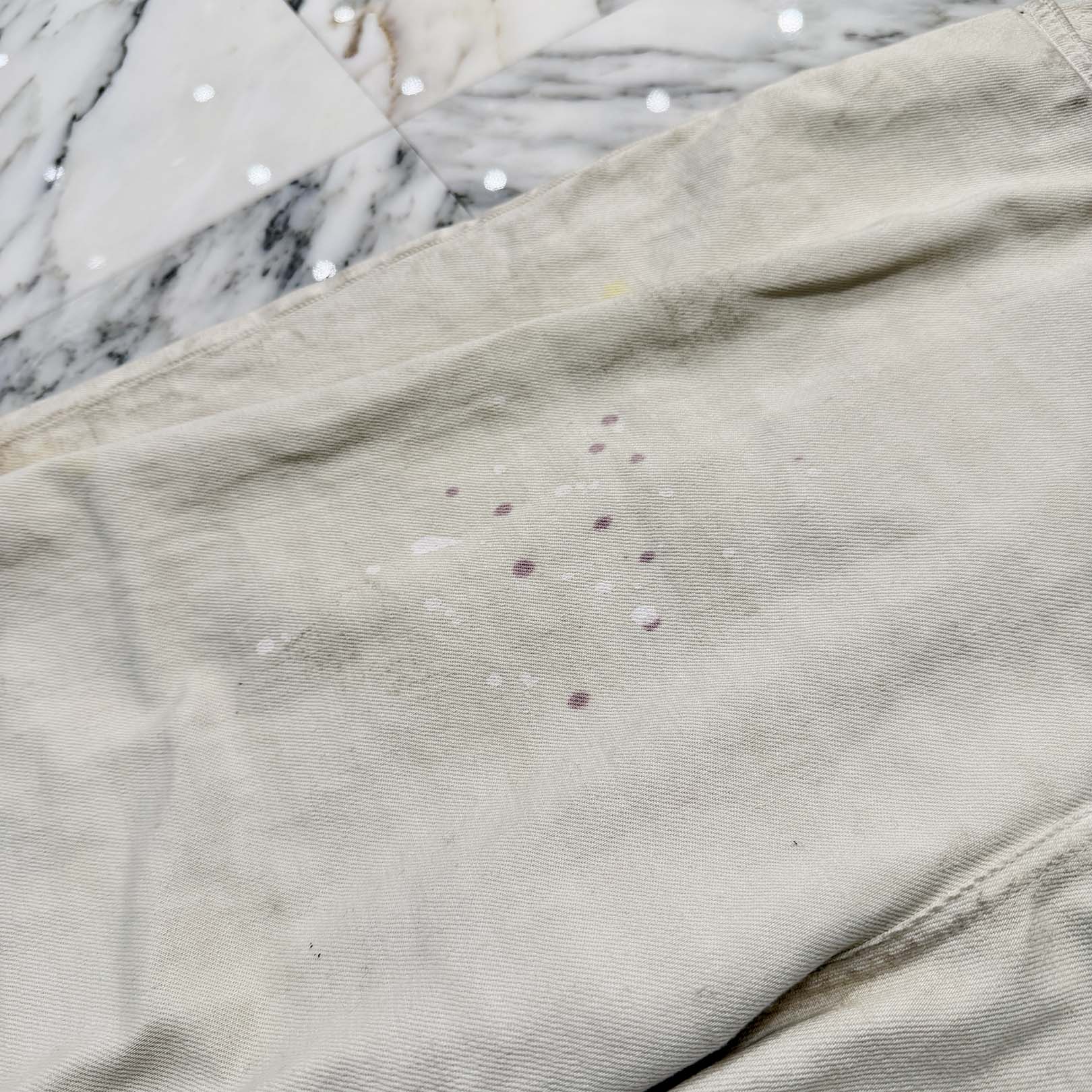 BALENCIAGA 2022SS Vintage Paint Processing Large Baggy Denim Pants 719341 TNW03 Size S バレンシアガ ヴィンテージペイント加工 ラージバギー デニムパンツ サイズS