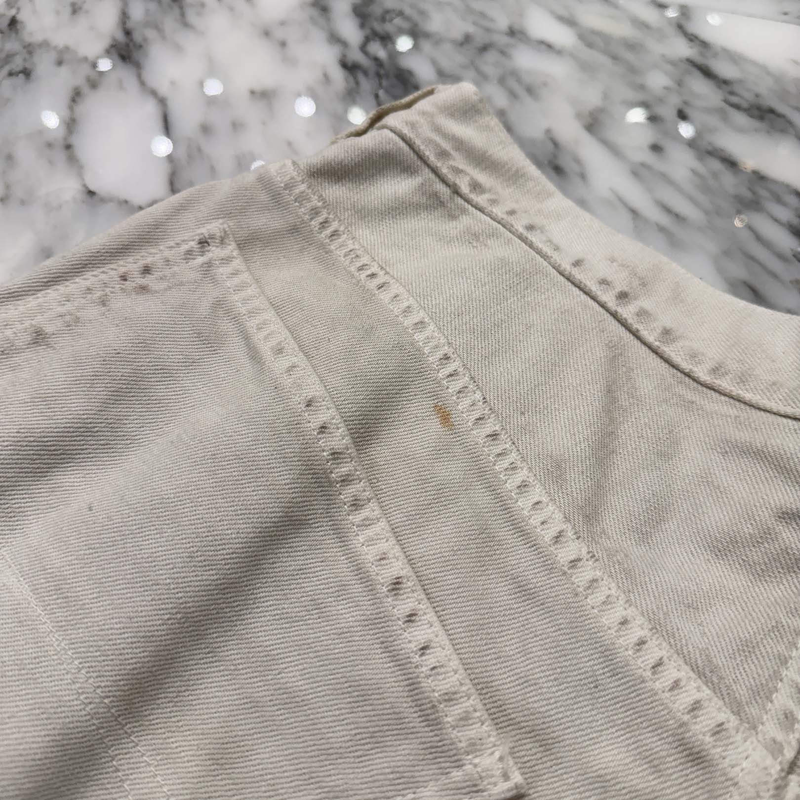 BALENCIAGA 2022SS Vintage Paint Processing Large Baggy Denim Pants 719341 TNW03 Size S バレンシアガ ヴィンテージペイント加工 ラージバギー デニムパンツ サイズS