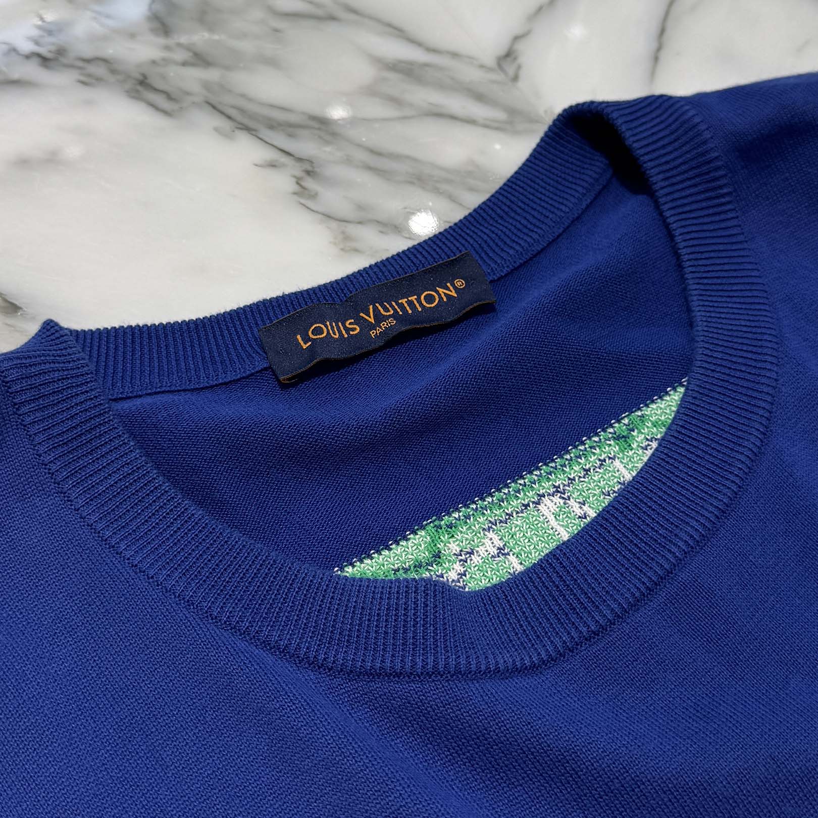 LOUIS VUITTON 2023AW Motor Race Cotton Intarsia Crew Neck Tee 1ABXYO Size 5L ルイヴィトン モーターレース コットン インタルシアクルーネック Tシャツ サイズ5L