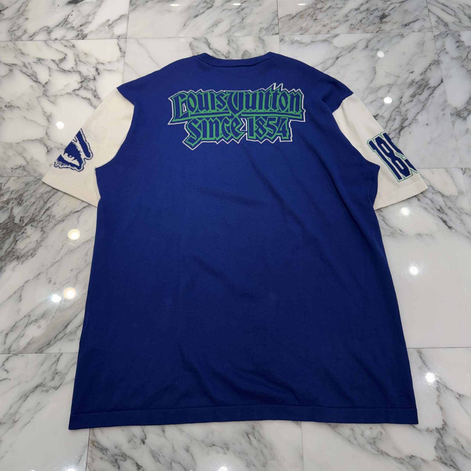 LOUIS VUITTON 2023AW Motor Race Cotton Intarsia Crew Neck Tee 1ABXYO Size 5L ルイヴィトン モーターレース コットン インタルシアクルーネック Tシャツ サイズ5L