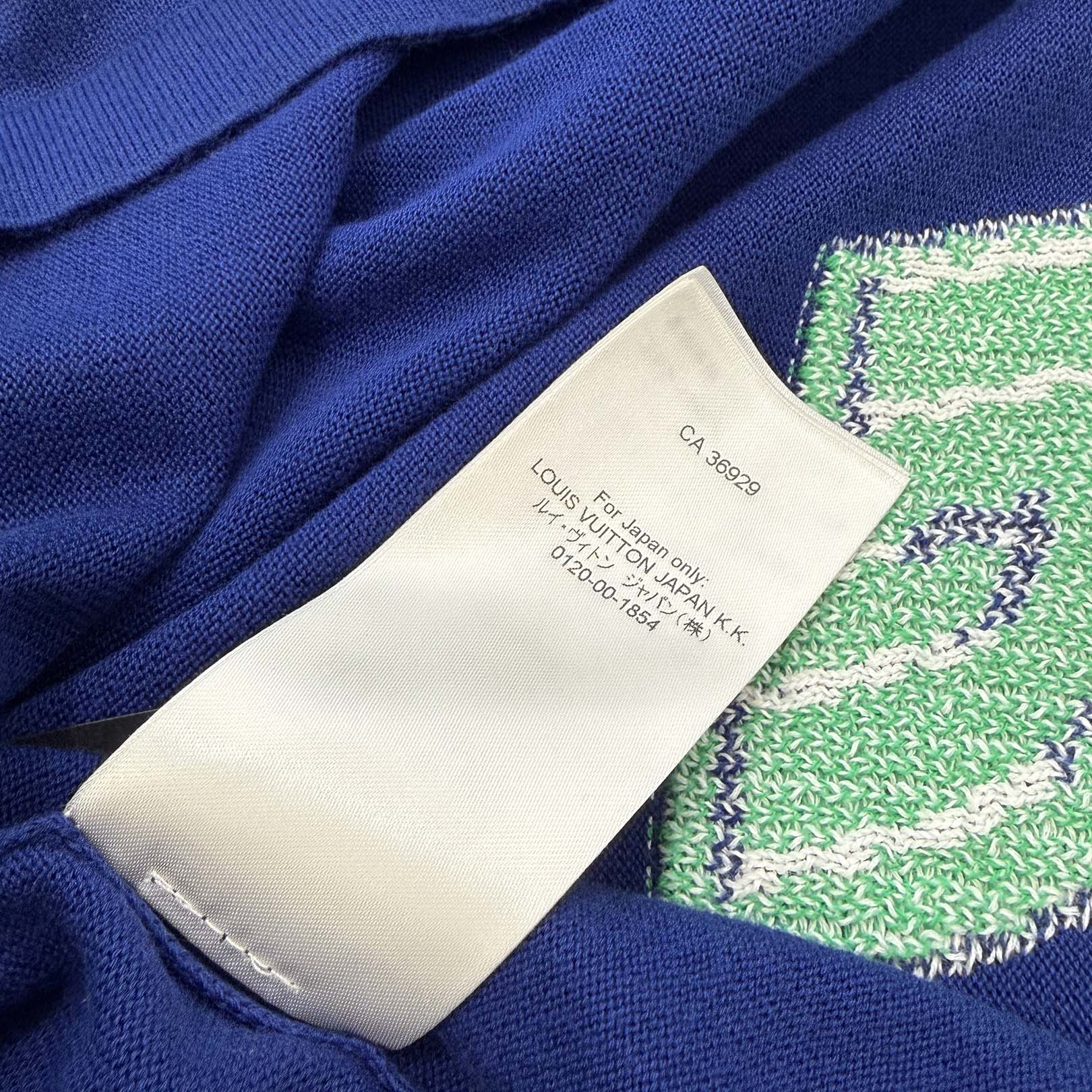 LOUIS VUITTON 2023AW Motor Race Cotton Intarsia Crew Neck Tee 1ABXYO Size 5L ルイヴィトン モーターレース コットン インタルシアクルーネック Tシャツ サイズ5L