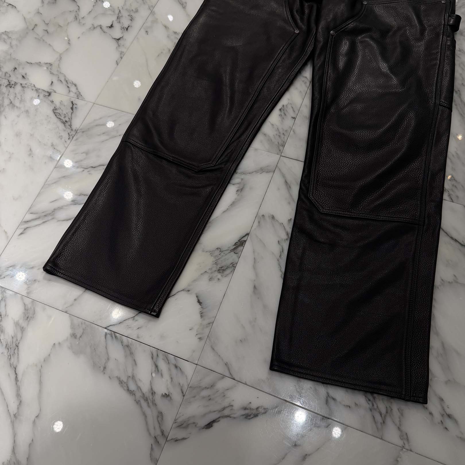 CHROME HEARTS Carpenter Double Knee Leather Pants Size 31 クロムハーツ カーペンター ダブルニー レザーパンツ サイズ31