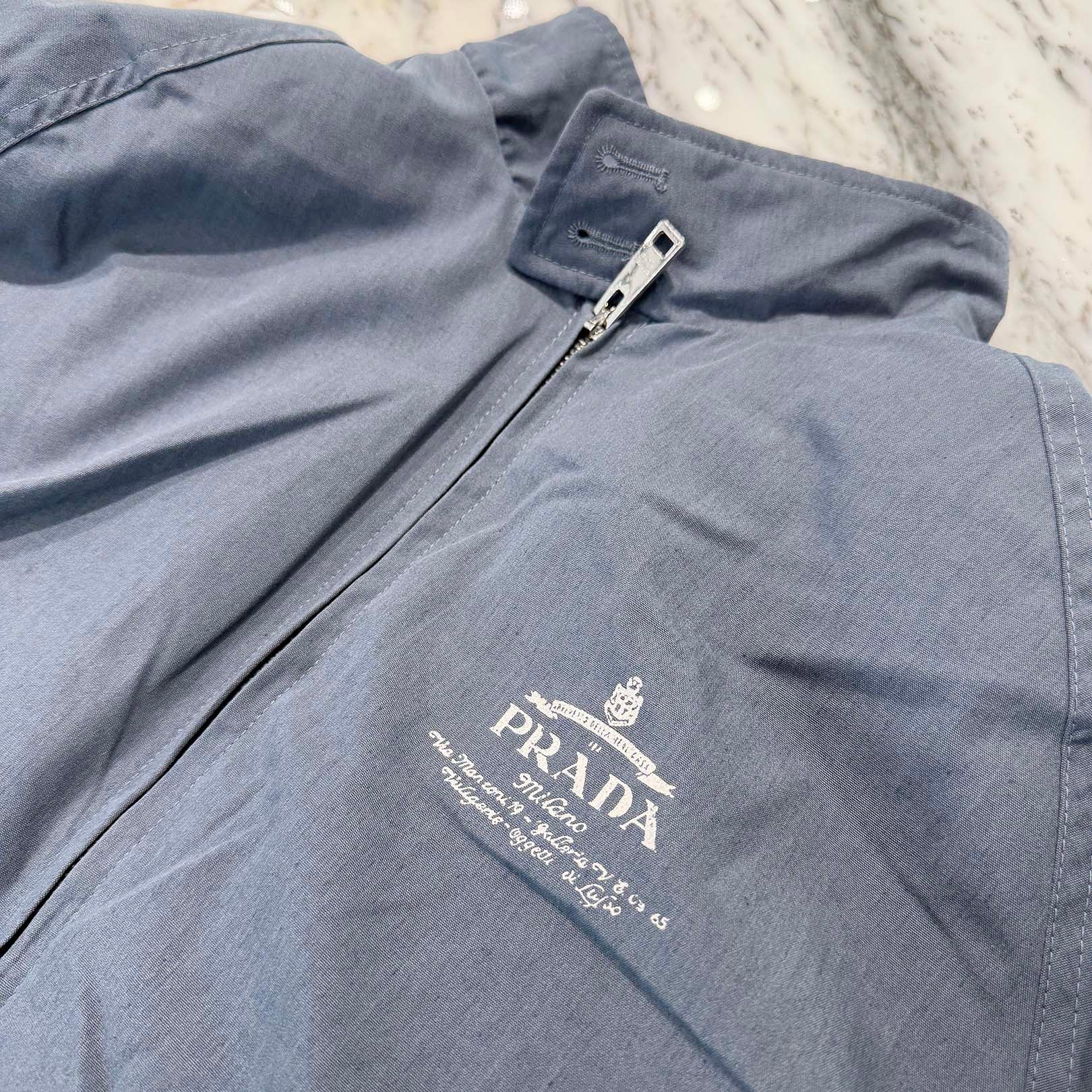 PRADA 2024SS Logo Embroidered Re-Nylon Padded Jacket SGB857 S000 1480 Size 46 プラダ ロゴ リ ナイロン パデッド ジャケット サイズ46