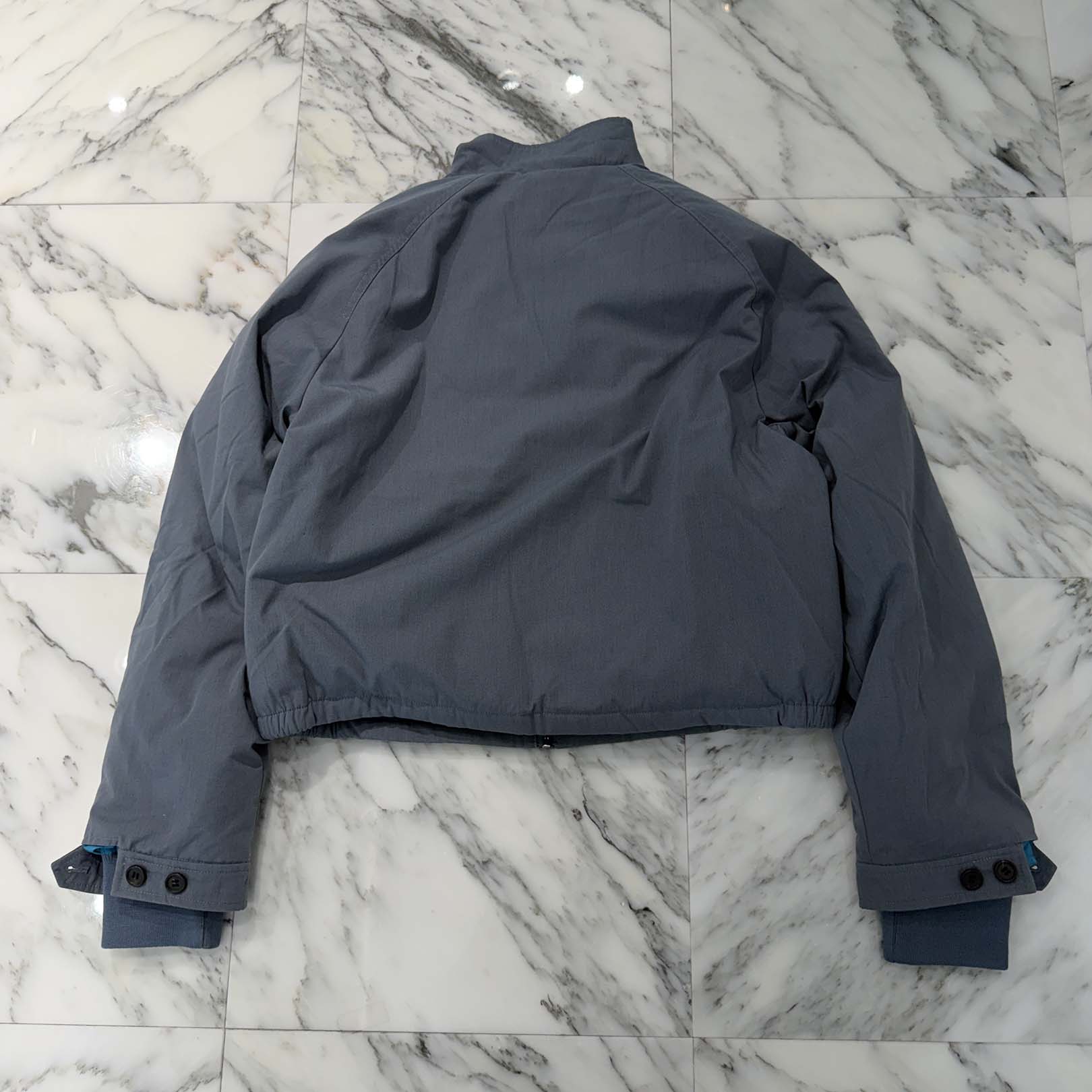 PRADA 2024SS Logo Embroidered Re-Nylon Padded Jacket SGB857 S000 1480 Size 46 プラダ ロゴ リ ナイロン パデッド ジャケット サイズ46
