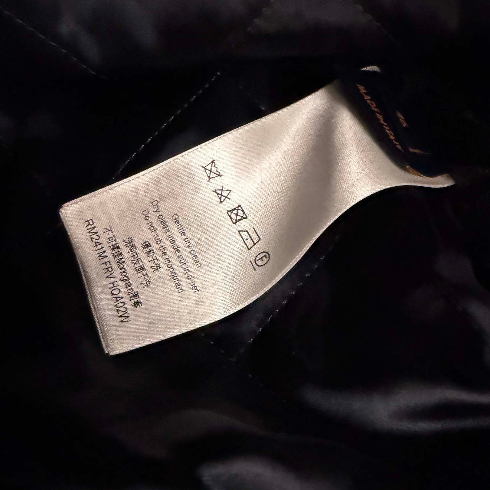 LOUIS VUITTON 2024SS Monogram Bleached Velour Denim Jacket HQA02W Size 46 ルイヴィトン モノグラム ブリーチ ベロア デニム ジャケット サイズ46