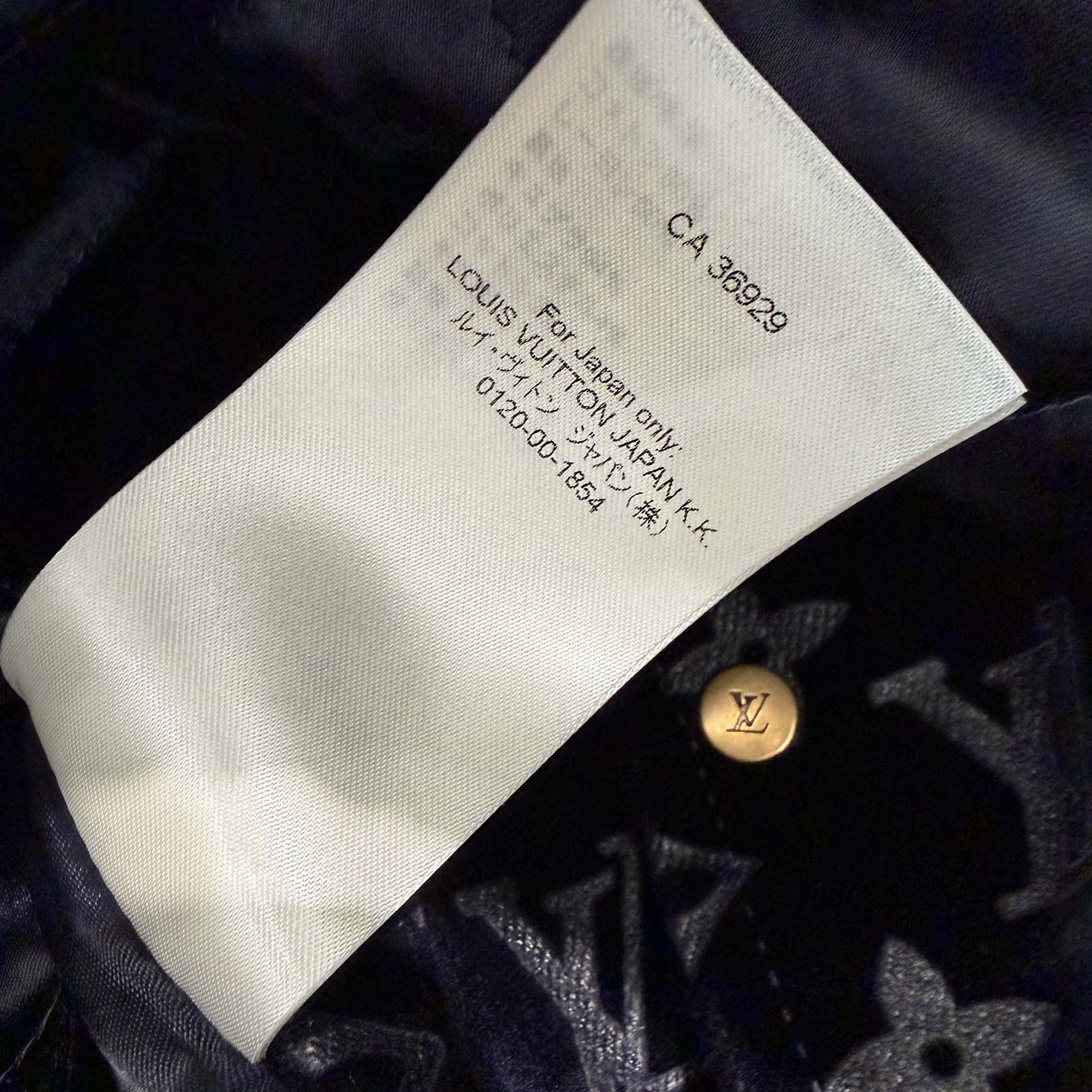 LOUIS VUITTON 2024SS Monogram Bleached Velour Denim Jacket HQA02W Size 46 ルイヴィトン モノグラム ブリーチ ベロア デニム ジャケット サイズ46