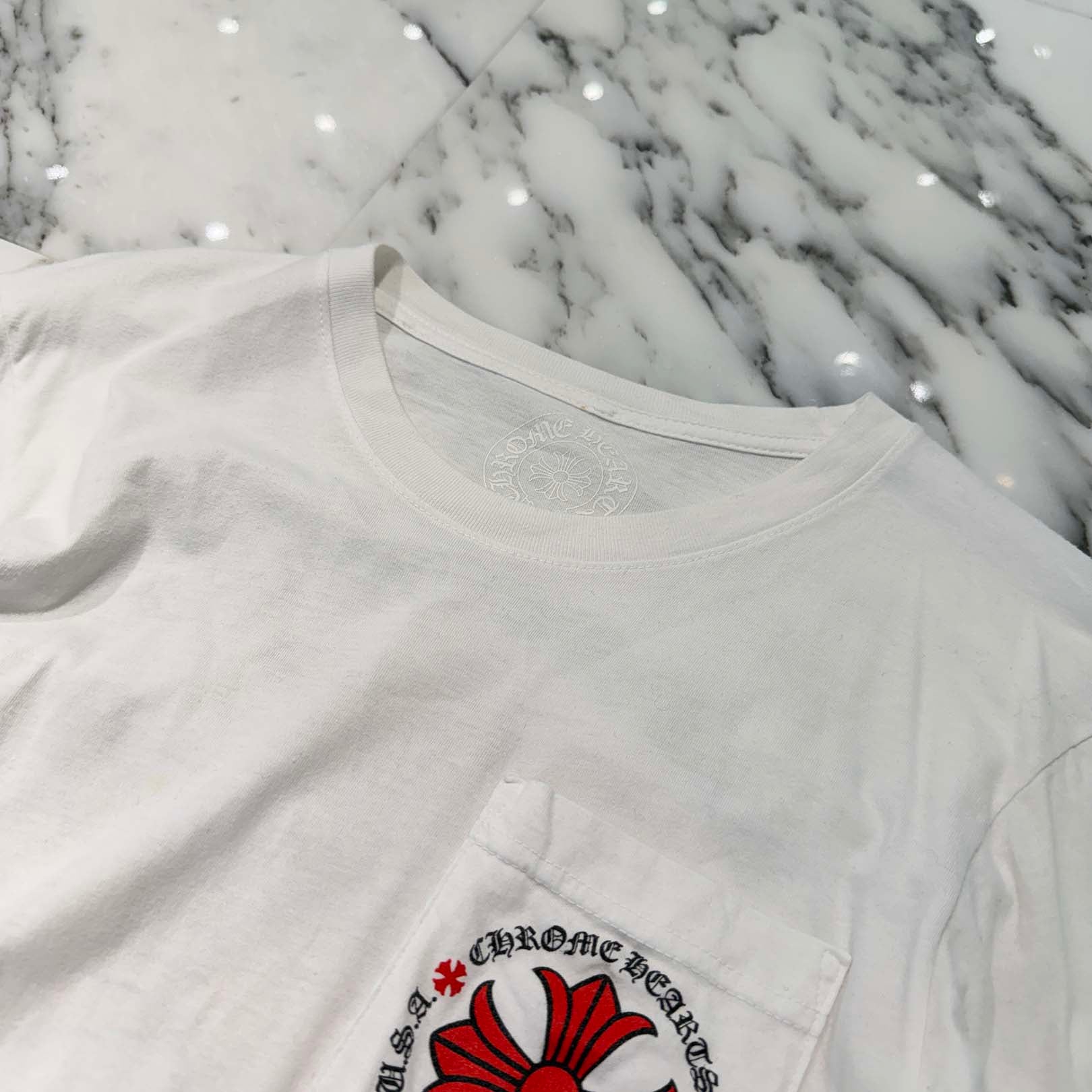 CHROME HEARTS Made In Hollywood Red CH Plus Long Sleeve Tee Size S クロムハーツ メイドインハリウッド CHプラス ロングスリーブTシャツ サイズS